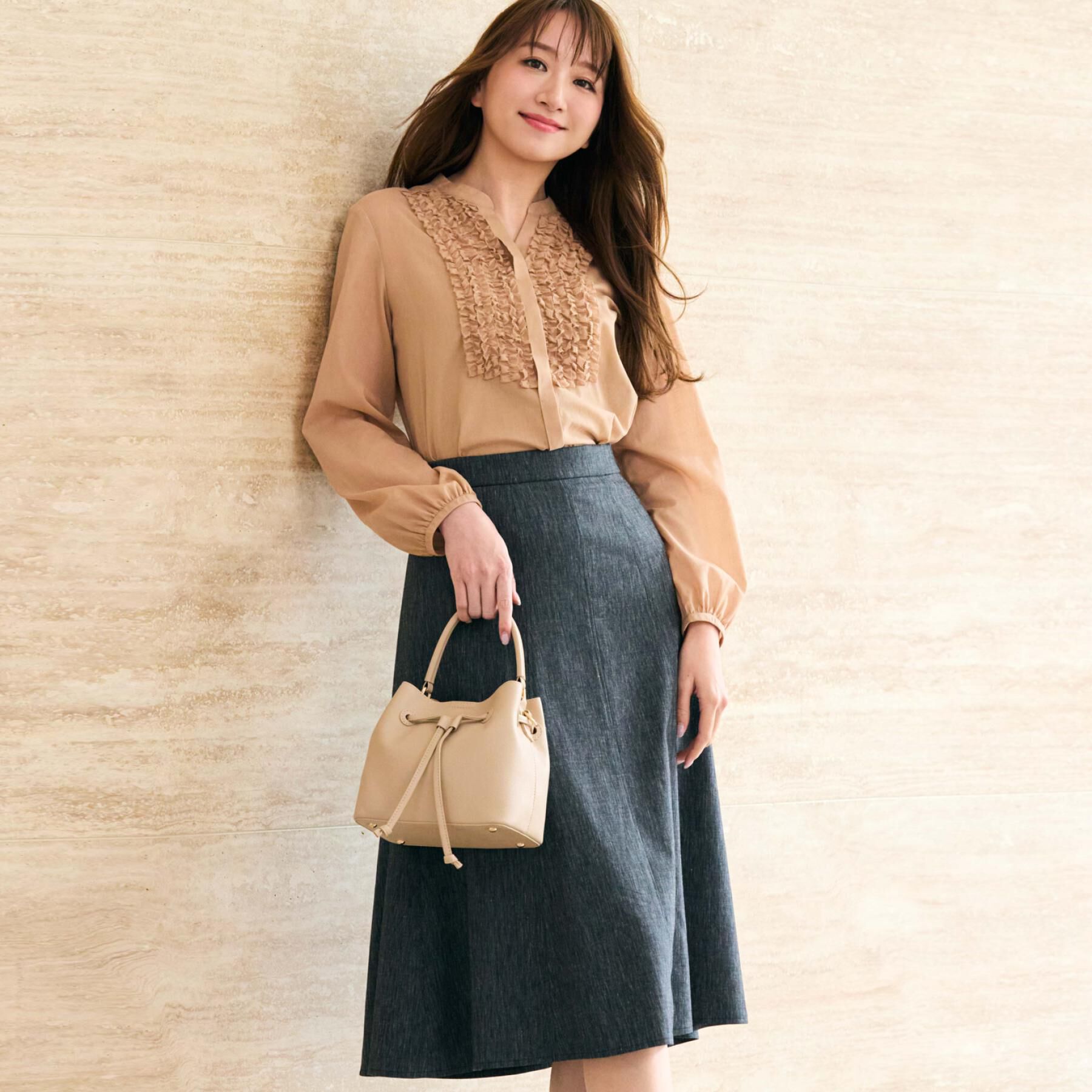 COUP DE CHANCE「【手洗い可/きれいめ】シアーローンフリルブラウス」|シャツ・ブラウス|