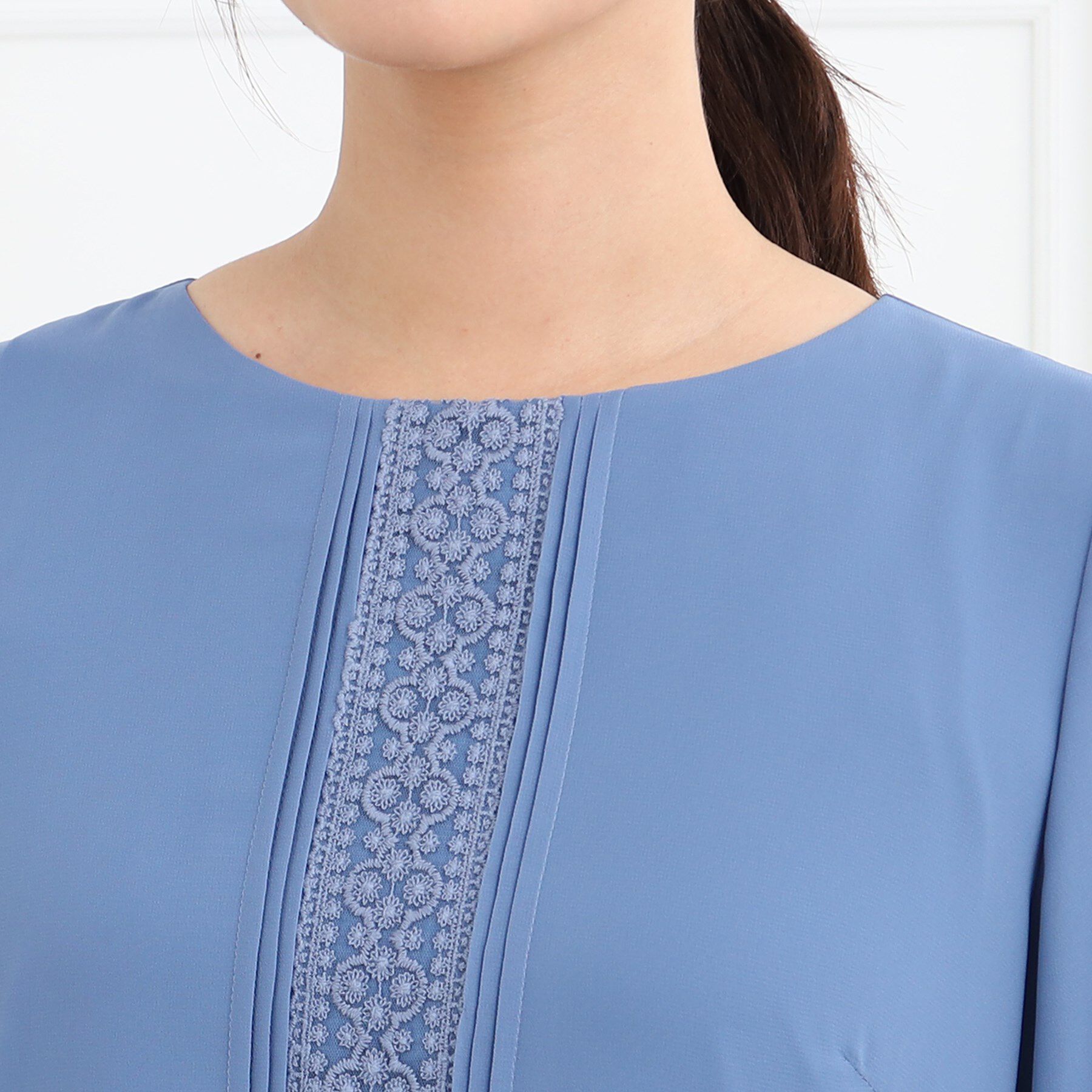 Reflect「【フォーマル/洗える】フロントレースジョーゼットワンピース」|ワンピース|