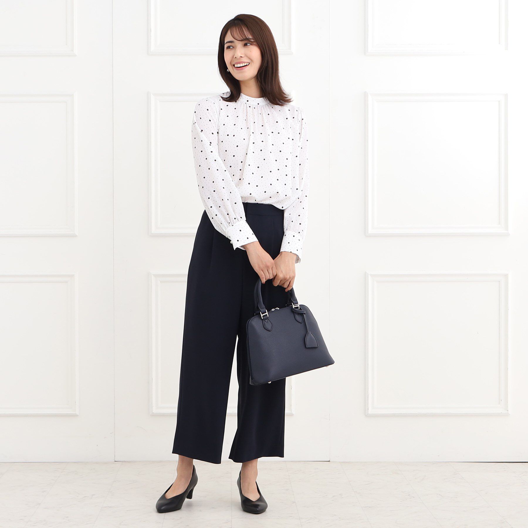 Reflect「【フォーマル/洗える/セットアップ可】タック入りワイドパンツ」|その他|