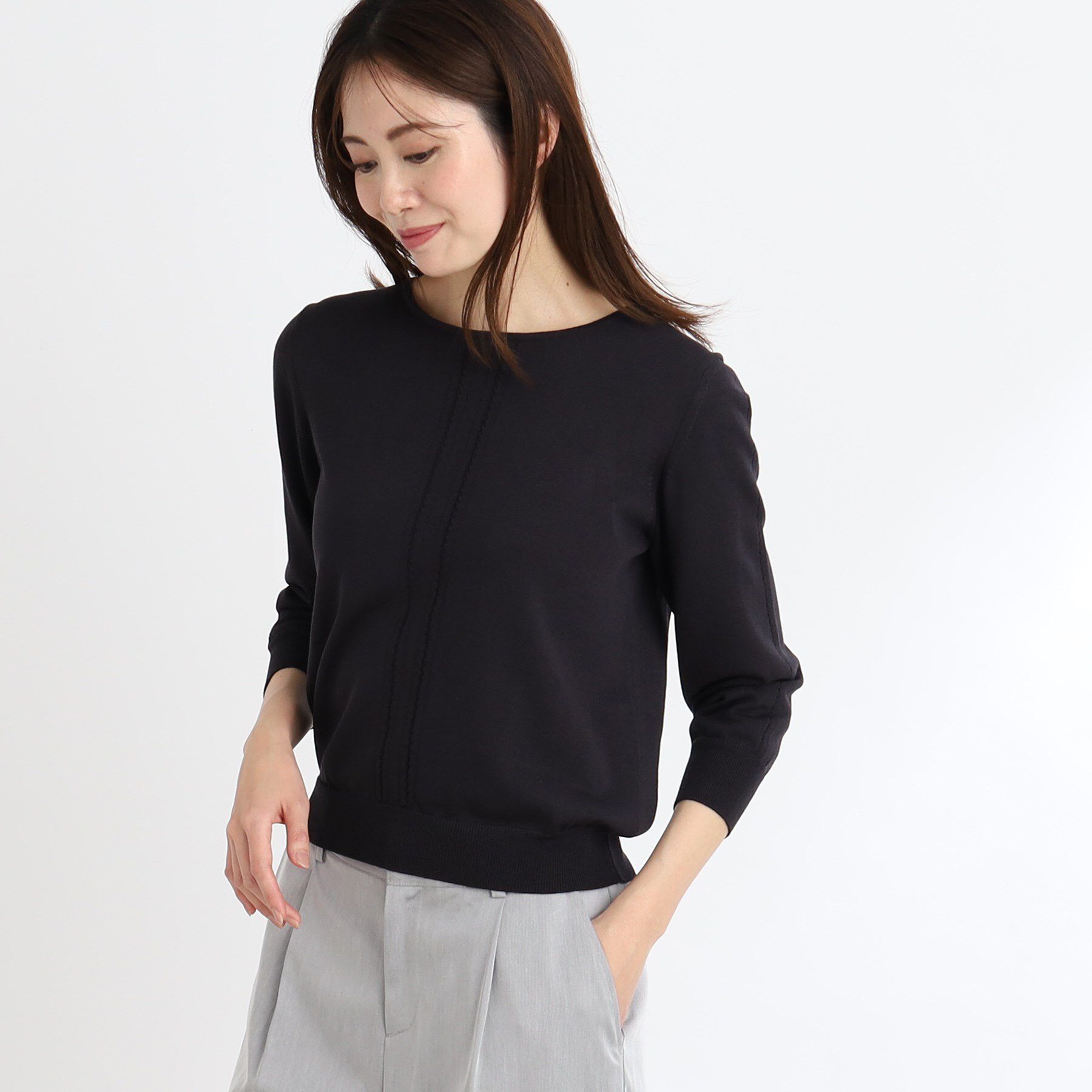 Reflect「【夏SALE／WEB限定カラーあり／アンサンブル可】プルオーバーニット」|ニット・セーター|ネイビー(094)