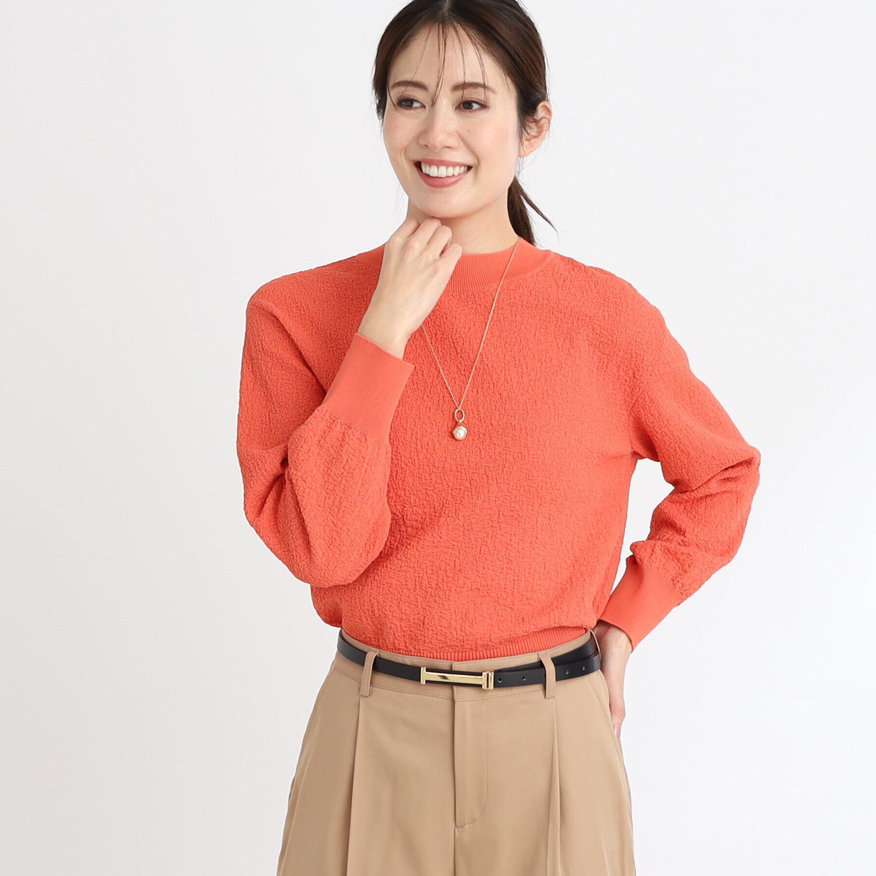 Reflect「プチハイネックジャカードニット」|ニット・セーター|