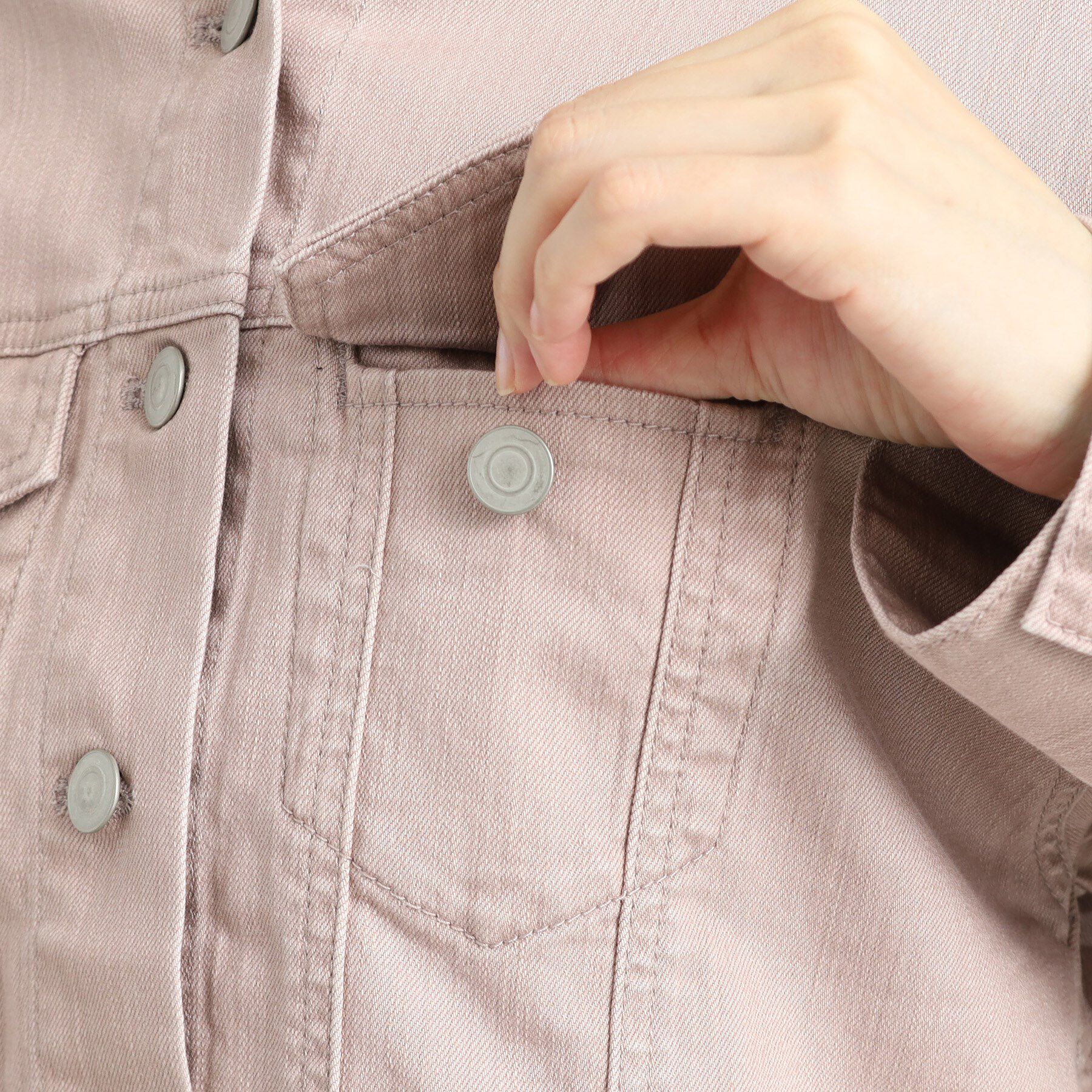 Reflect「【手洗い可】カラーデニムジャケット」|デニムジャケット|