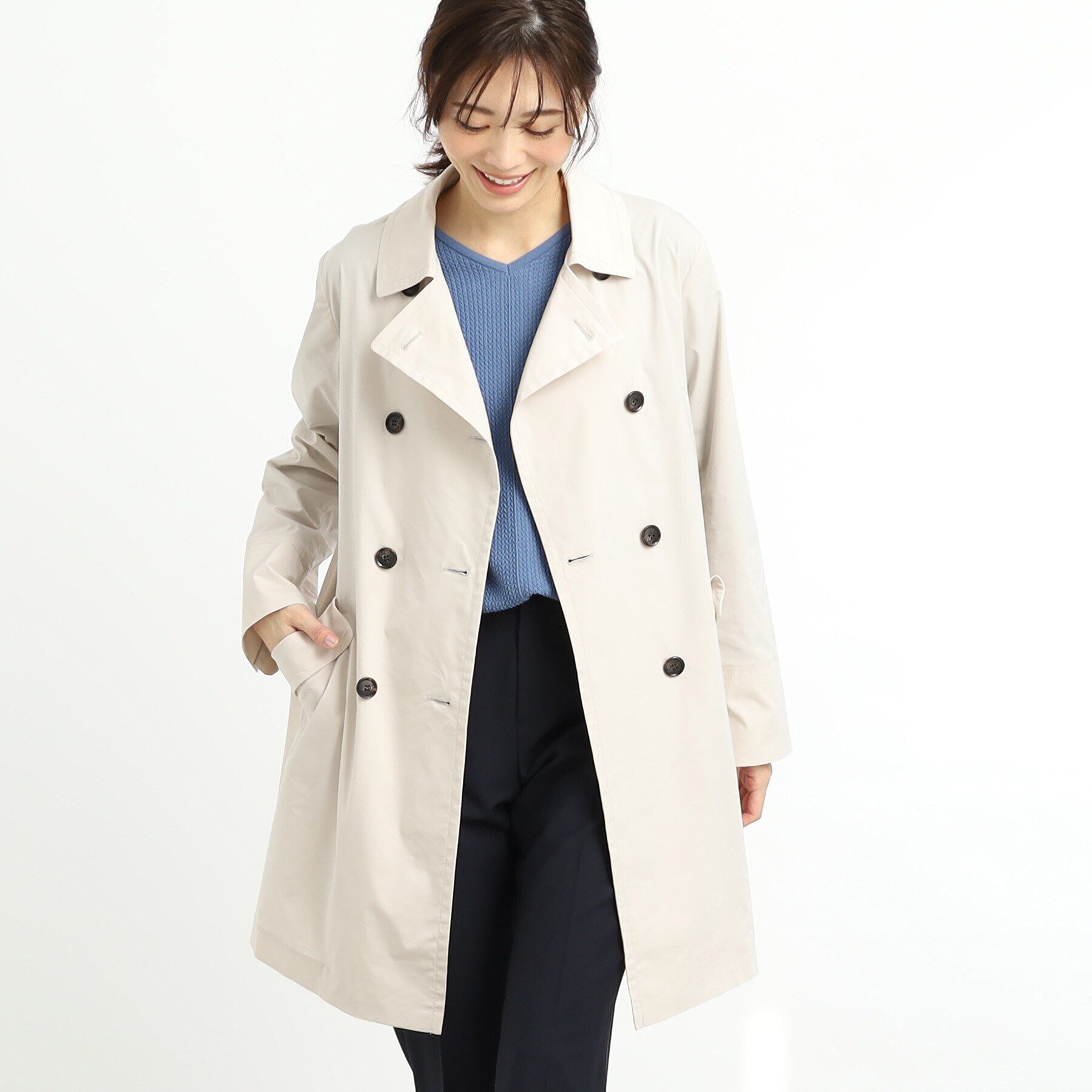 Reflect「【手洗い可／軽い着心地】ストレッチPコート」|ピーコート|