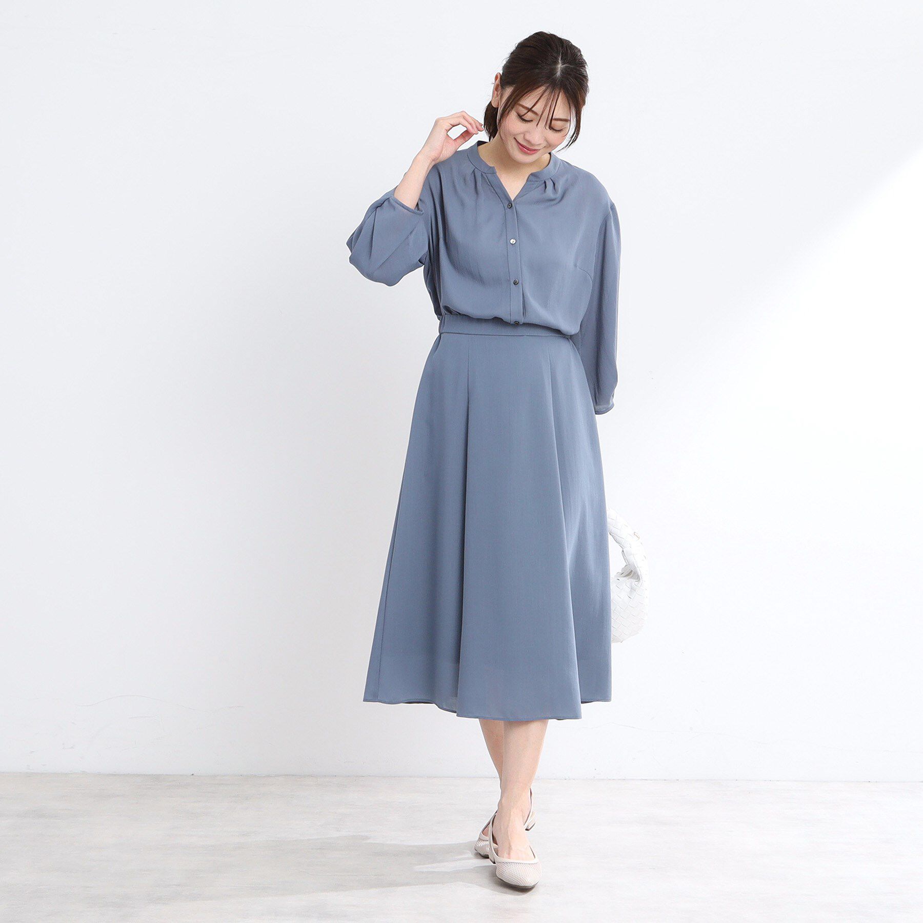 Reflect「【マシンウォッシュ可／ウエスト総ゴム／セットアップ可】エアリーロングスカート」|スカート|