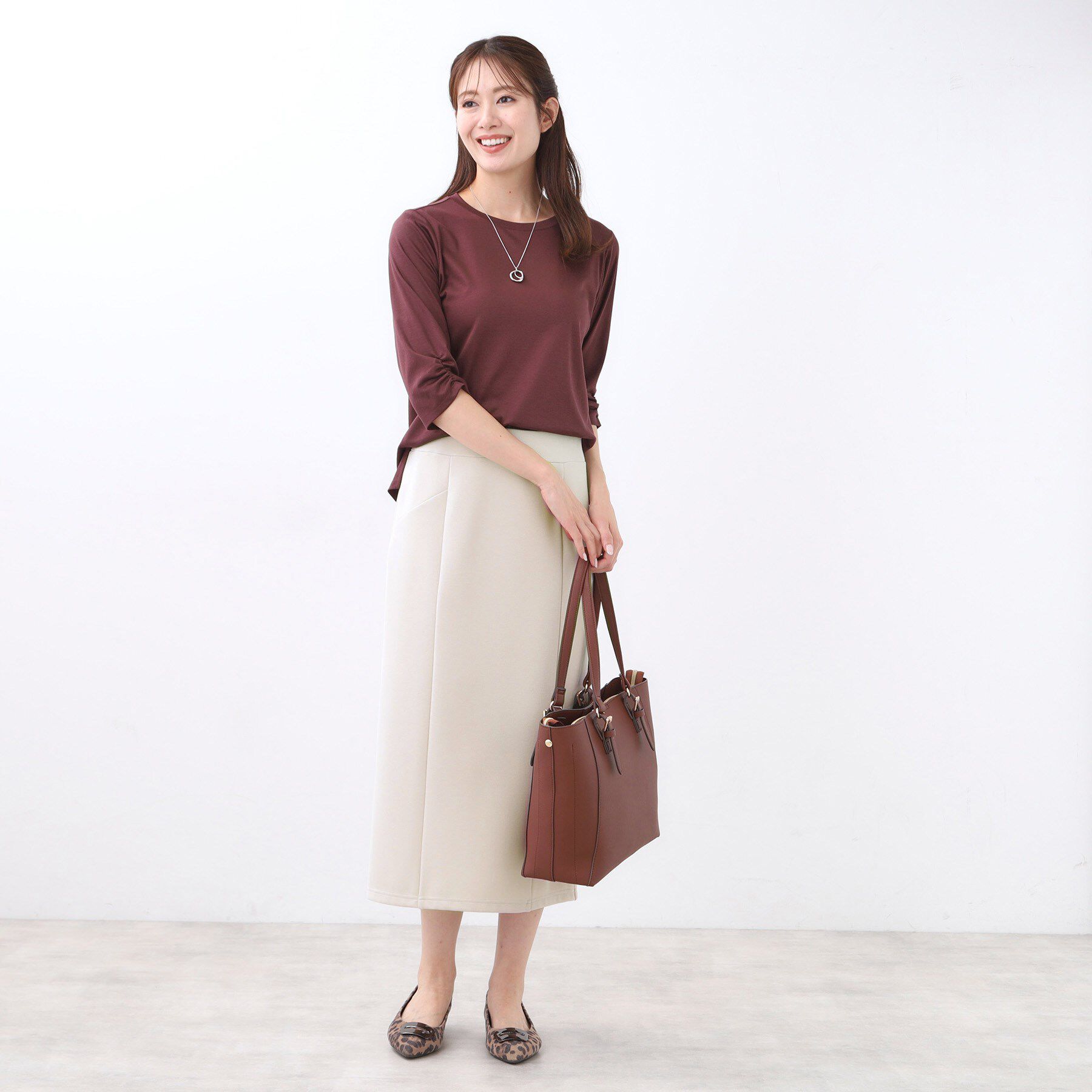 Reflect「【すっきり見え／ウエスト総ゴム】ジャージナロースカート」|スカート|