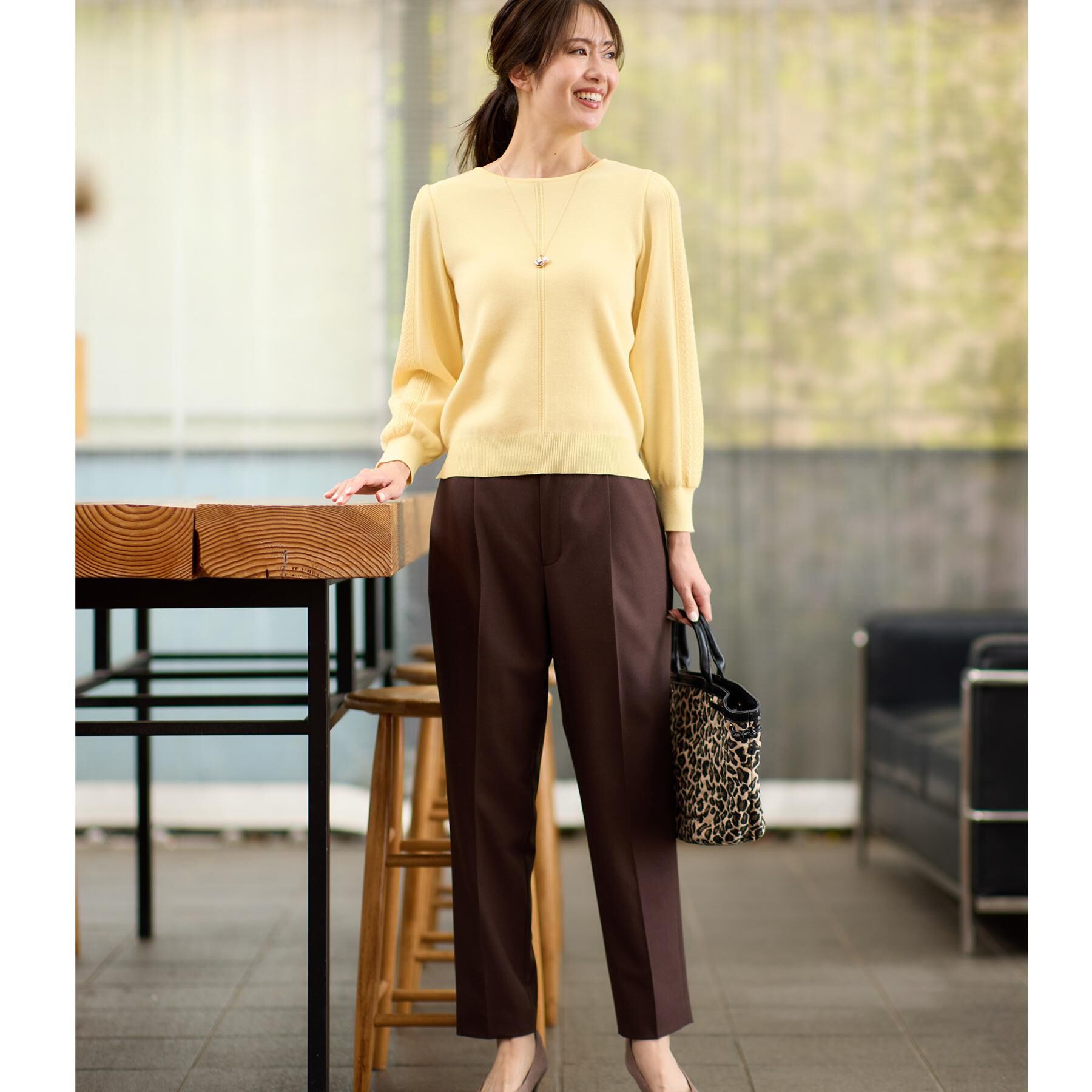 Reflect「【選べる8色／スカートにもパンツにも◎】ウール混ボートネックニット」|ニット・セーター|