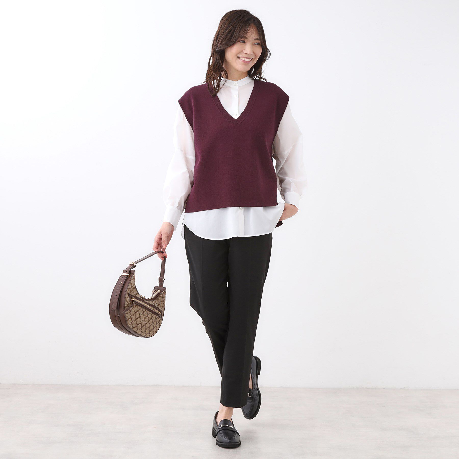 Reflect「【WEB先行カラーあり／セットアップ可】Vネックニットベスト」|ベスト・ジレ|