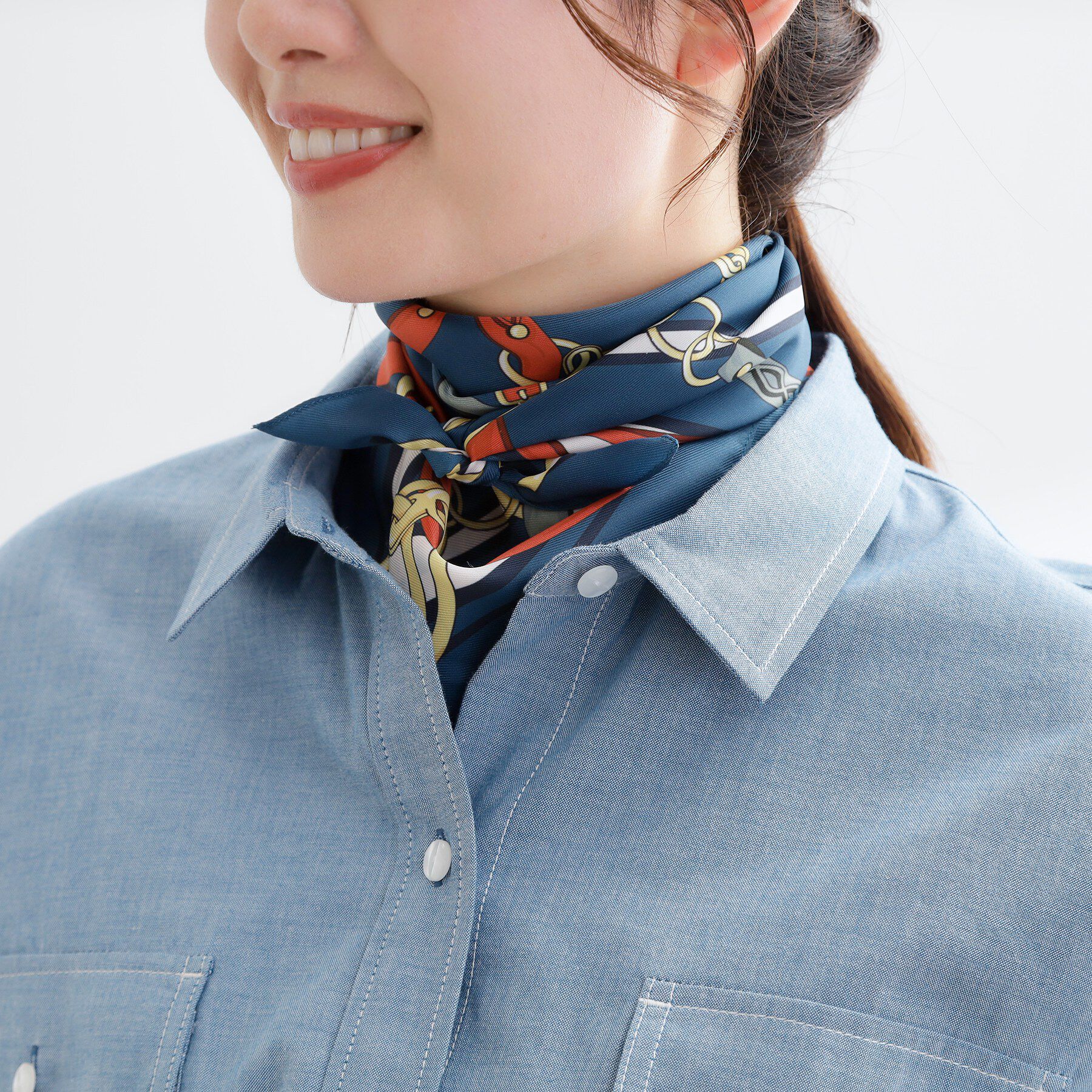 Reflect「チェーンデザインスクエアスカーフ」|ストール|