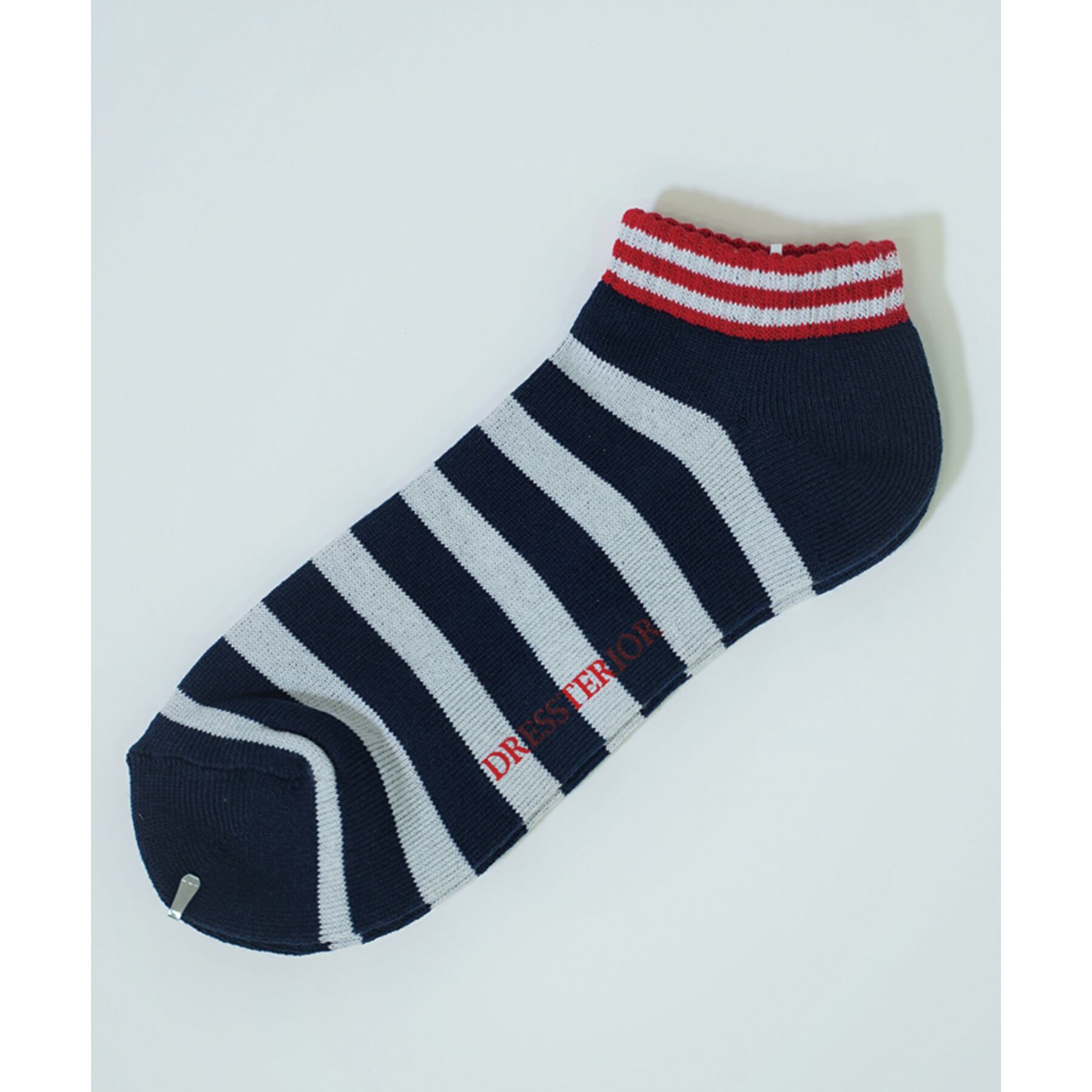 DRESSTERIOR「ボーダーショートソックス」|ソックス|ネイビー(393)