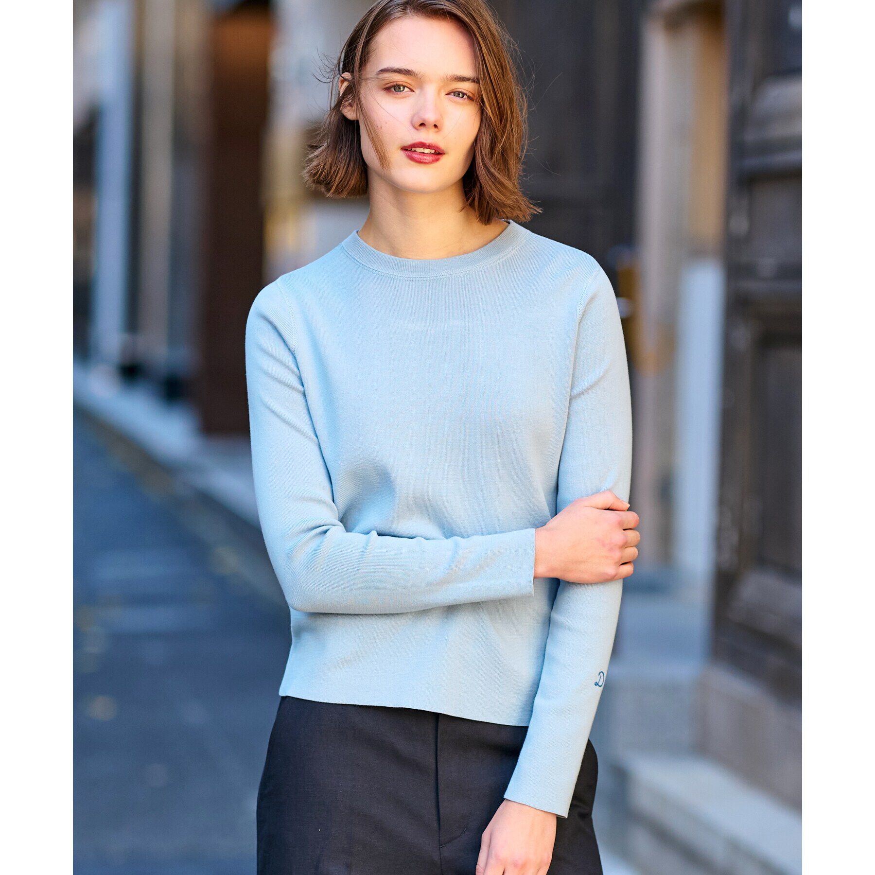 DRESSTERIOR「【ウォッシャブル】コットンフルニードルプルオーバーニット」|ニット・セーター|