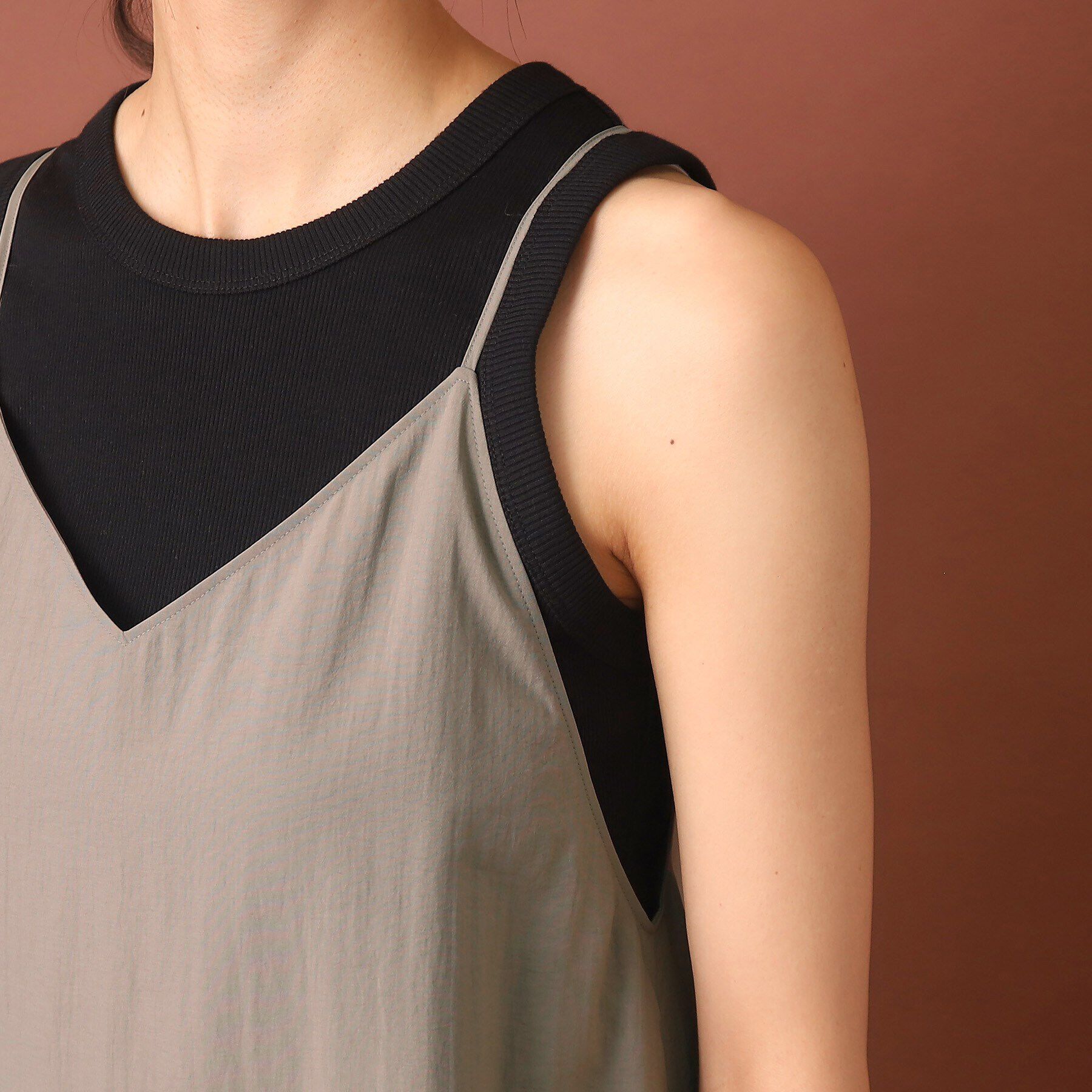 DRESSTERIOR「【接触冷感/撥水】タフタキャミワンピース」|ワンピース|