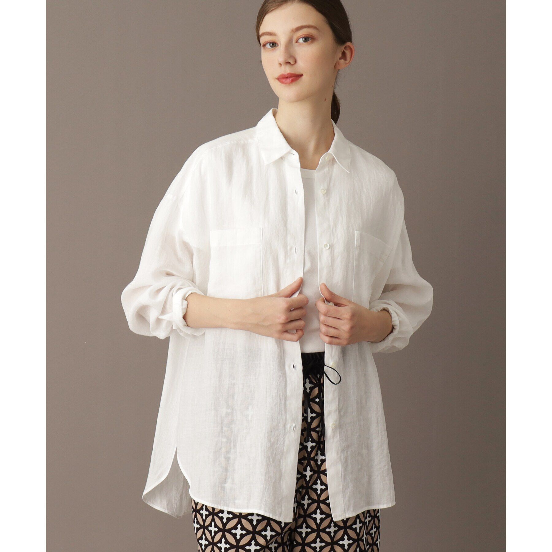 DRESSTERIOR「【人気定番/ラミー100％】ガーメントダイラミーシャツ」|シャツ・ブラウス|