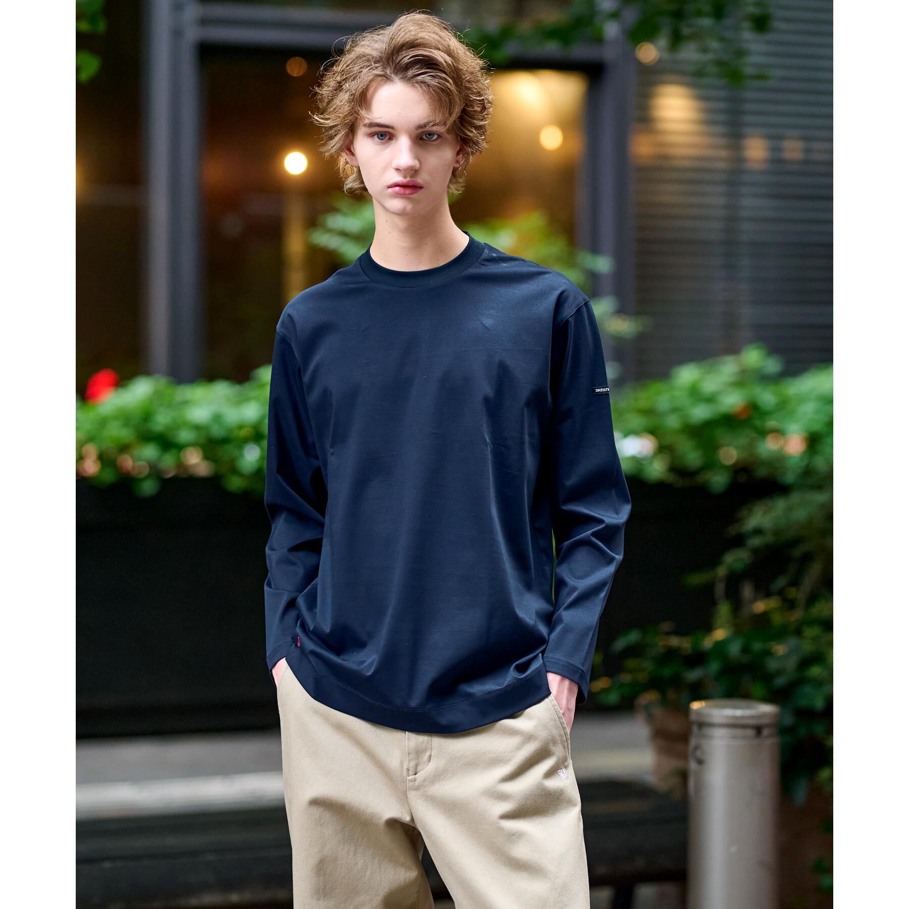 DRESSTERIOR「【接触冷感/抗菌防臭/消臭】ICE CLEAR COTTON クルーネックロンT」|Tシャツ・カットソー|