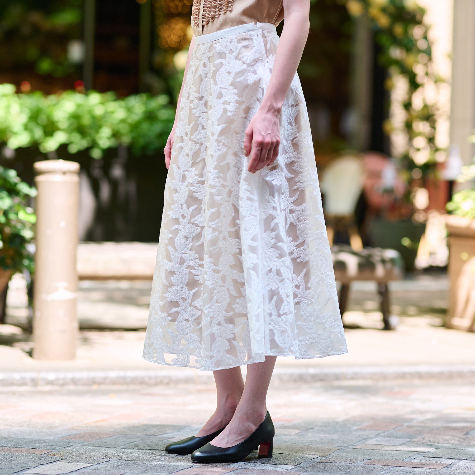 DRESSTERIOR「【きれいめ/裏地取り外し可】シアージャカードスカート」|スカート|