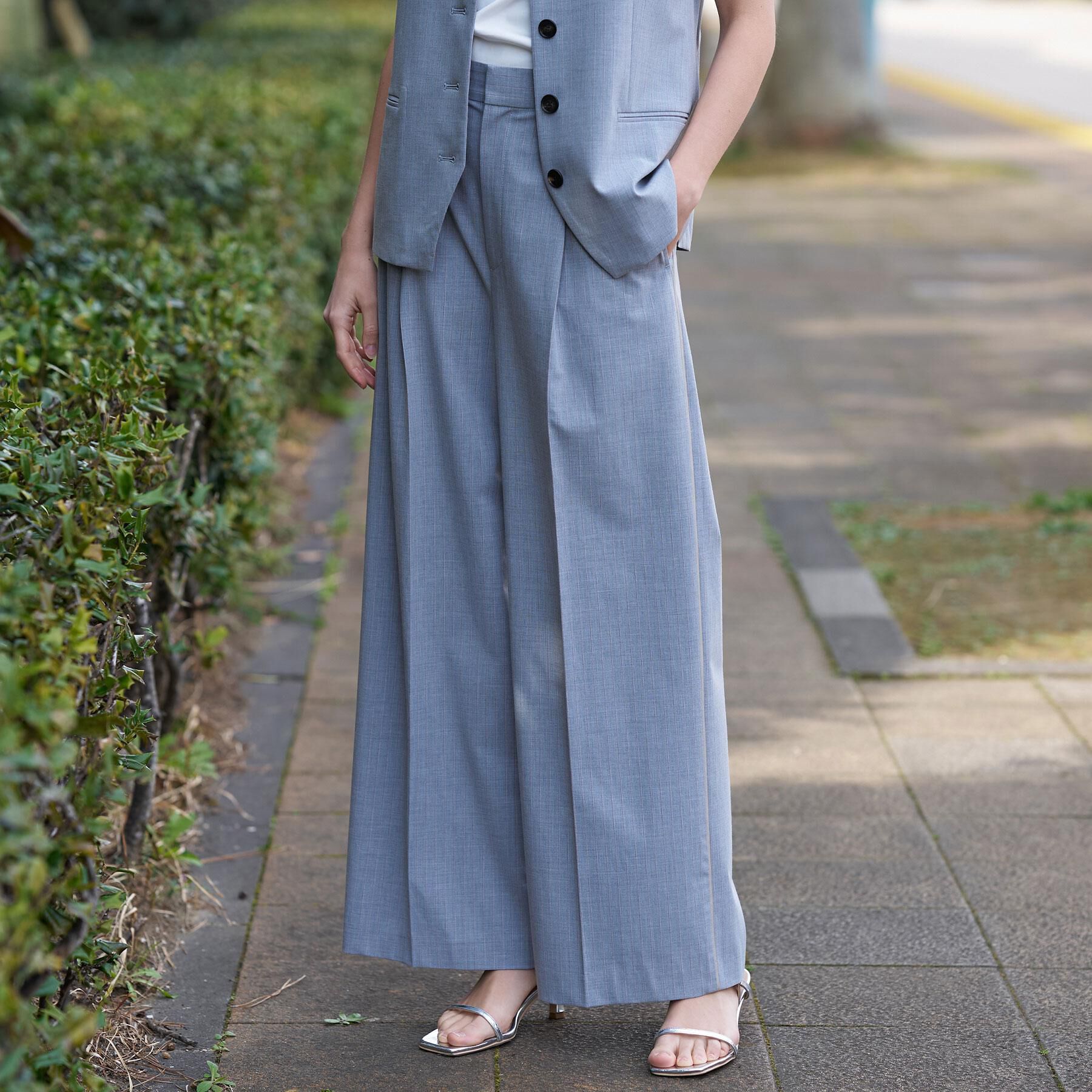 DRESSTERIOR「【セットアップ可/ウォッシャブル】ストライプ2WAYストレッチ サイドラインパンツ」|その他|