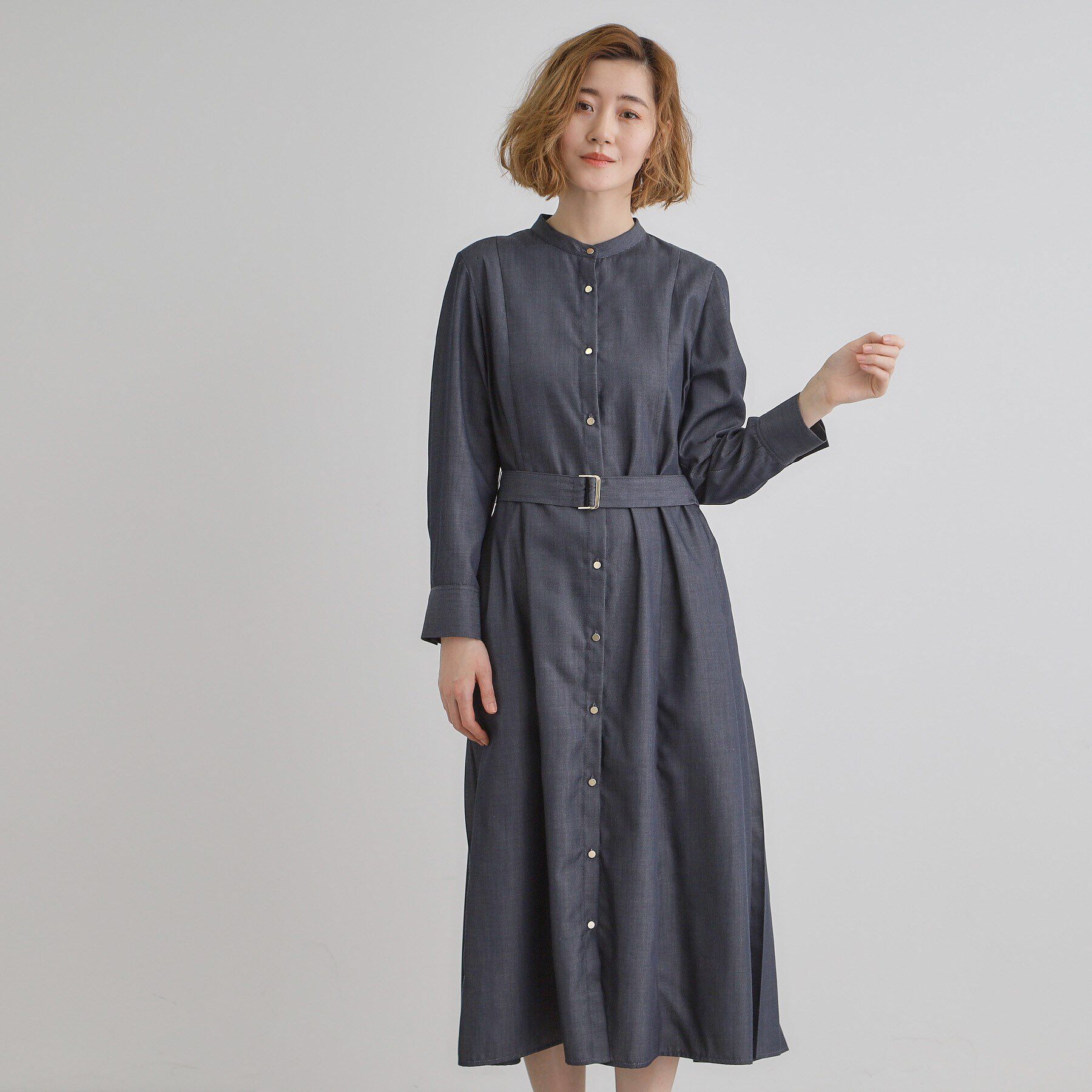 grove「バックプリーツシャツワンピース」|ワンピース|