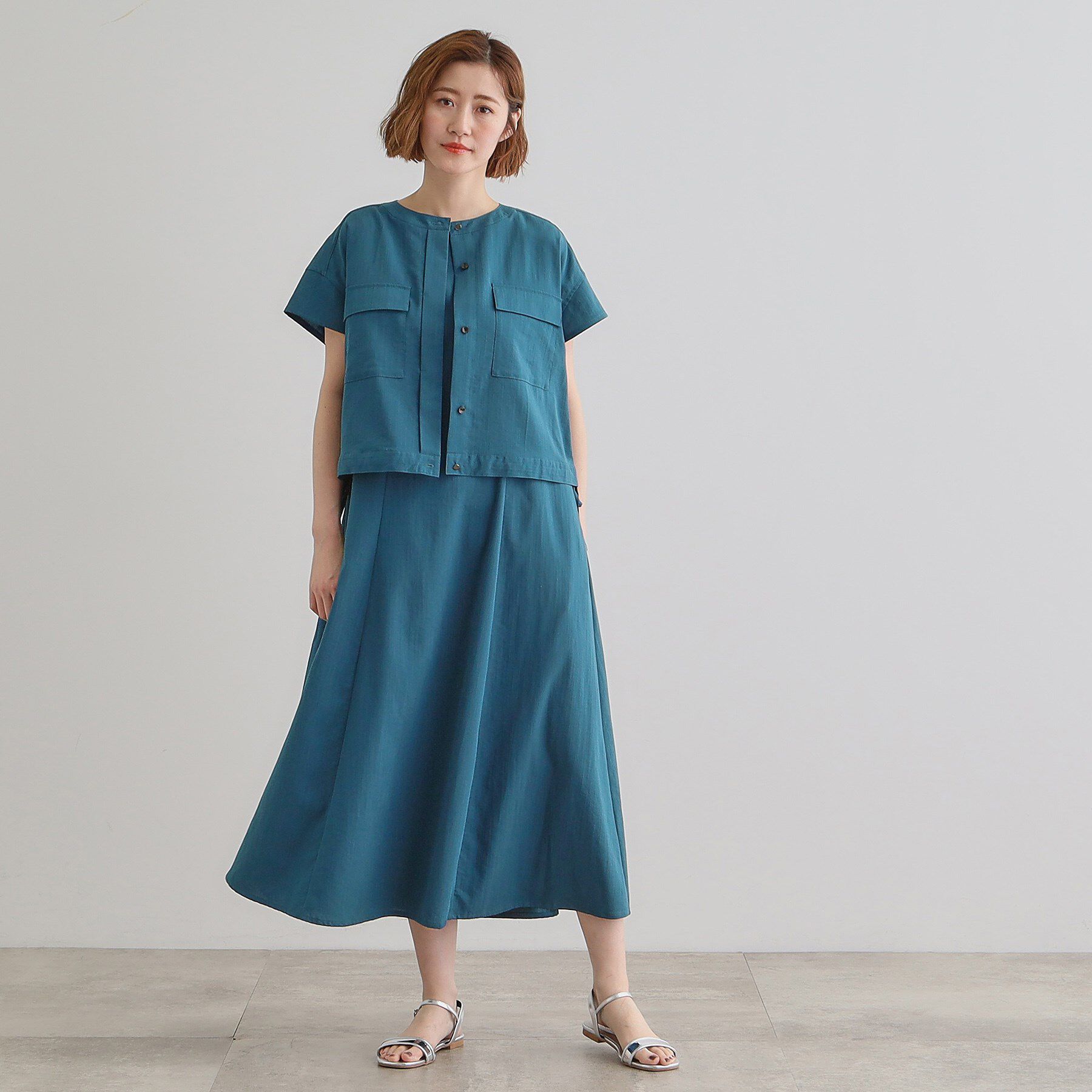 grove「【品よく着こなす、大人のワークスタイル】ワークジャケット&times;ワンピースセット」|ワンピース|