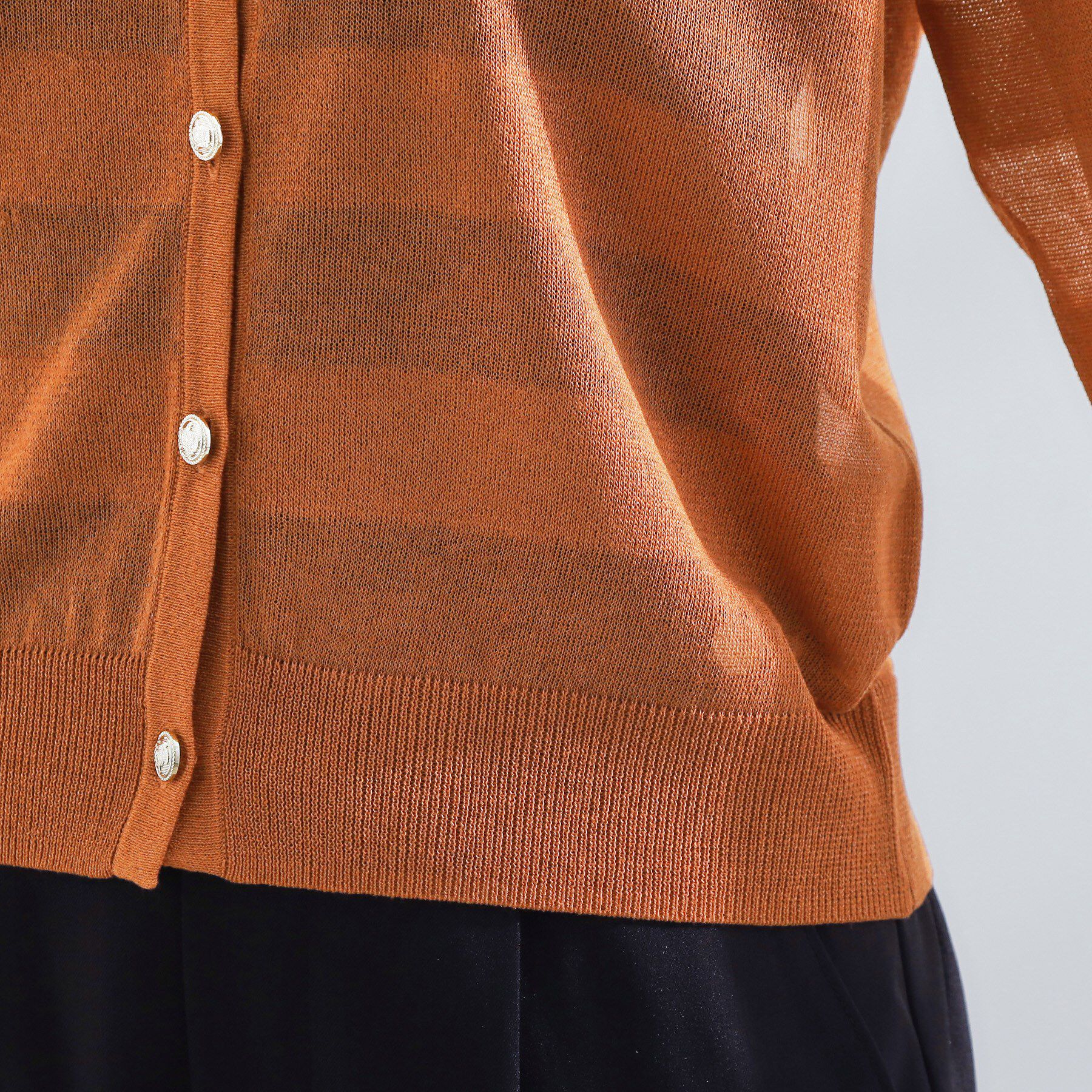 grove「シアーボーダーカーディガン」|カーディガン|