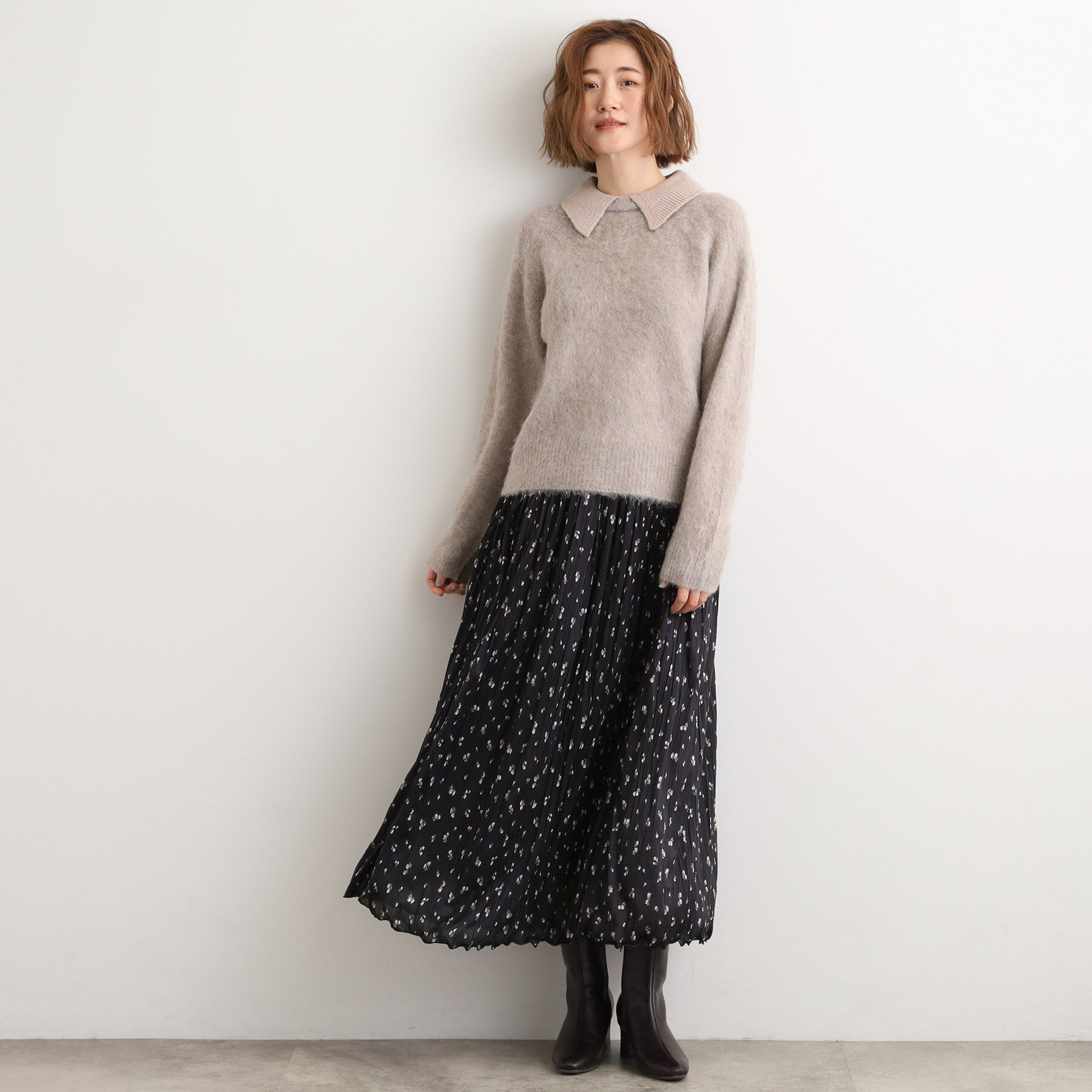 grove「花柄アソートプリーツスカート」|スカート|