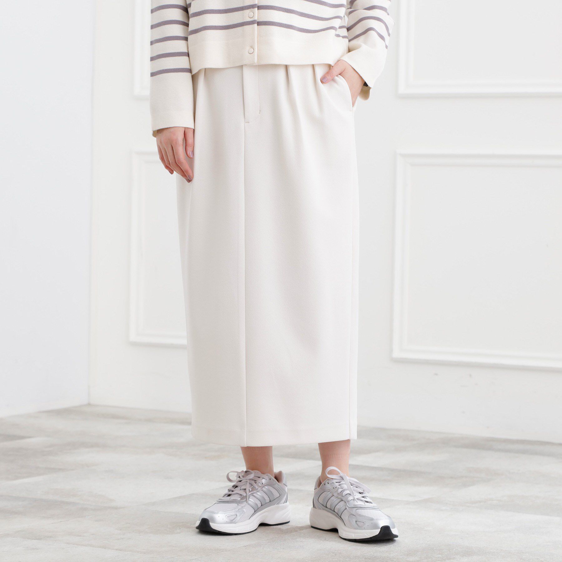 grove「カットツイルタックナロースカート」|スカート|