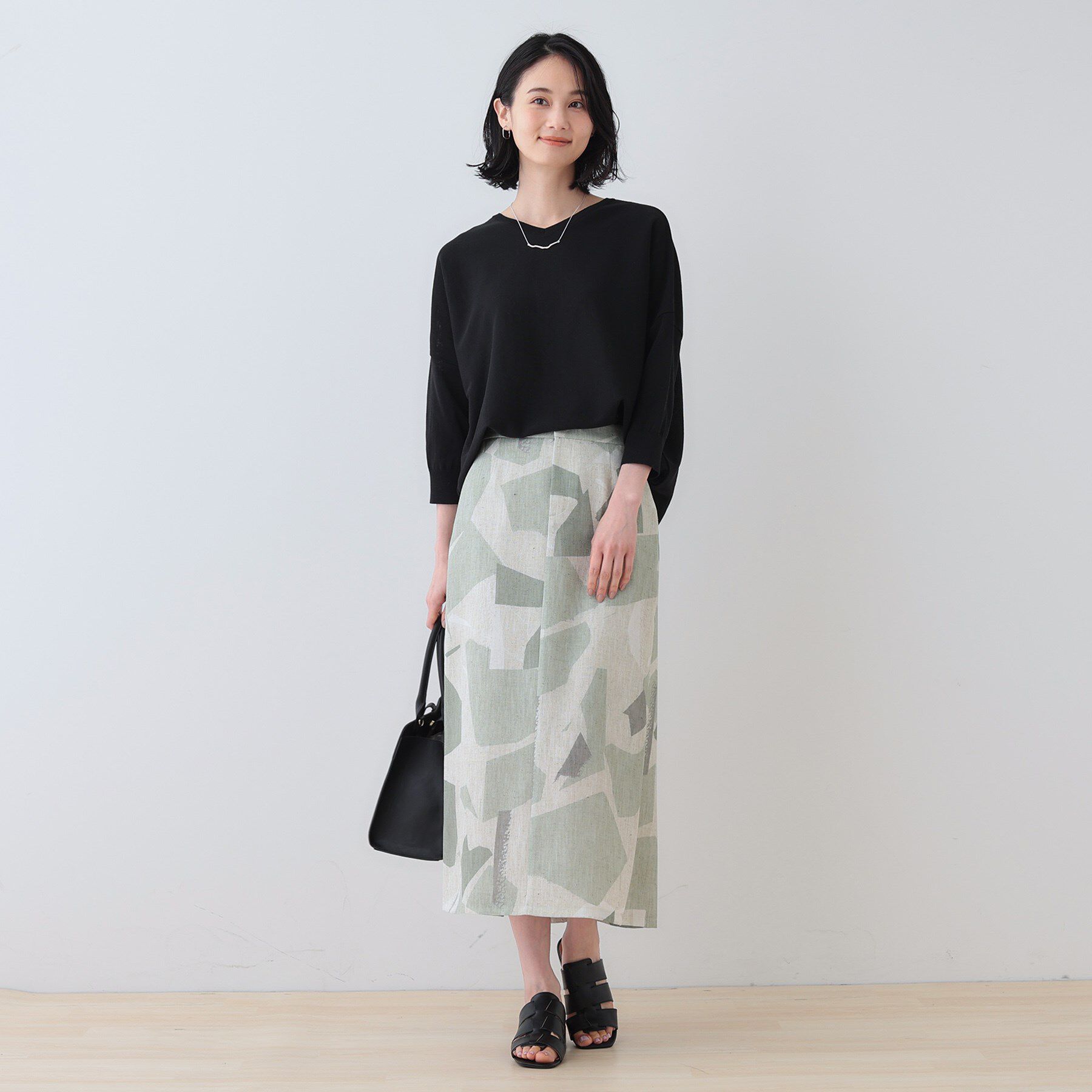 INDIVI「【洗える】コットンリネン ドルマンニット」|ニット・セーター|