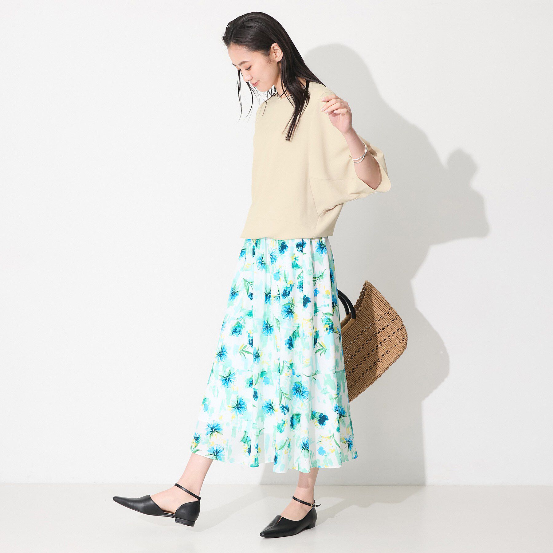 INDIVI「【洗える／2WAY／裾ドロスト付き】 ドルマンスリーブチュニックトップス」|Tシャツ・カットソー|