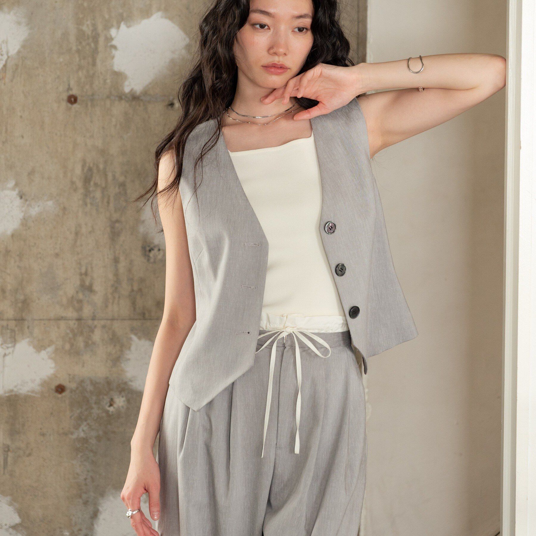 GALLEST「スクエアニットタンク」|ニット・セーター|