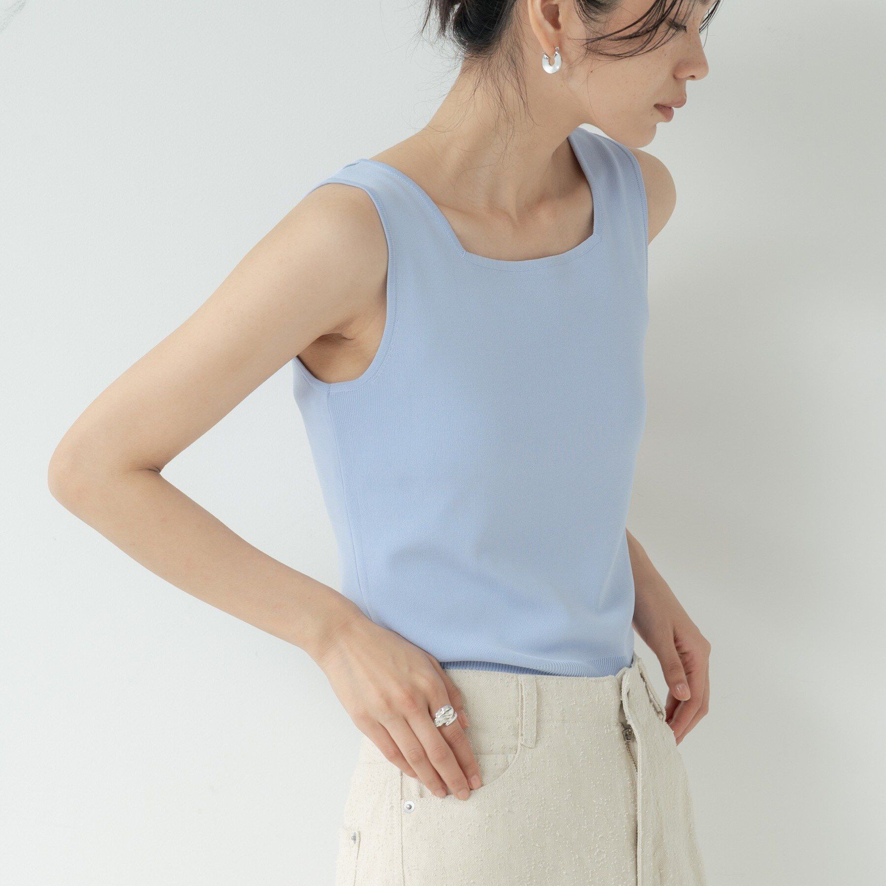 GALLEST「スクエアニットタンク」|ニット・セーター|