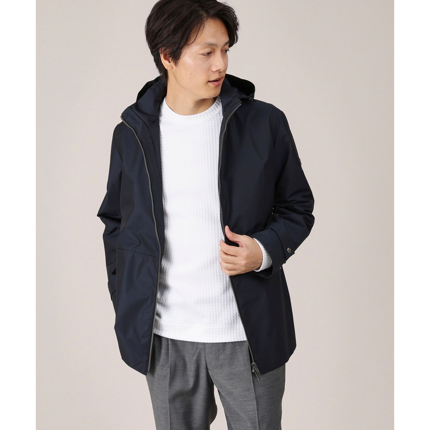 TAKEO KIKUCHI「【Made in JAPAN】千鳥柄 ストレッチ プルオーバー」|Tシャツ・カットソー|