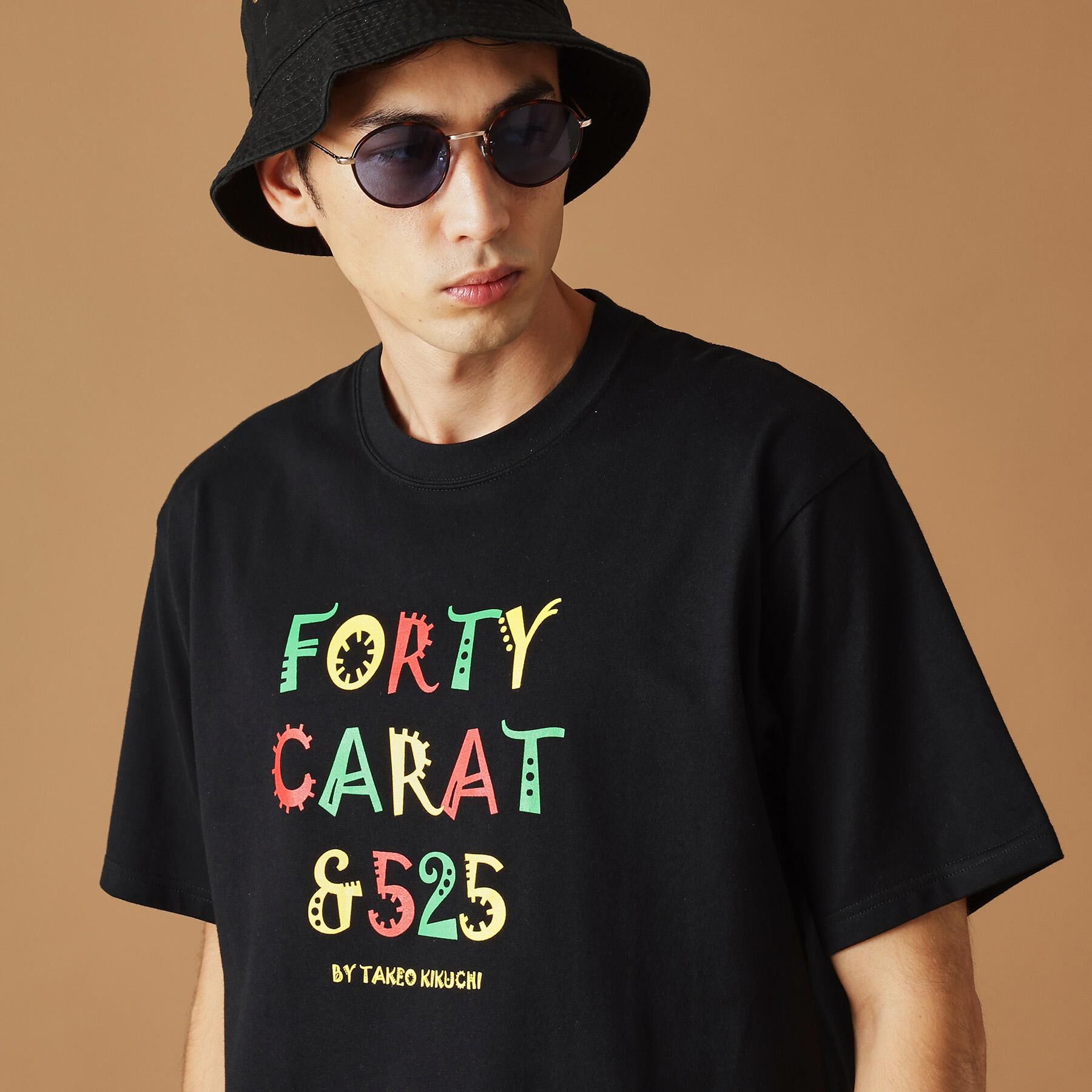 40CARATS&525「【Sサイズ～】レゲエ調プリント半袖Tシャツ」|Tシャツ・カットソー|