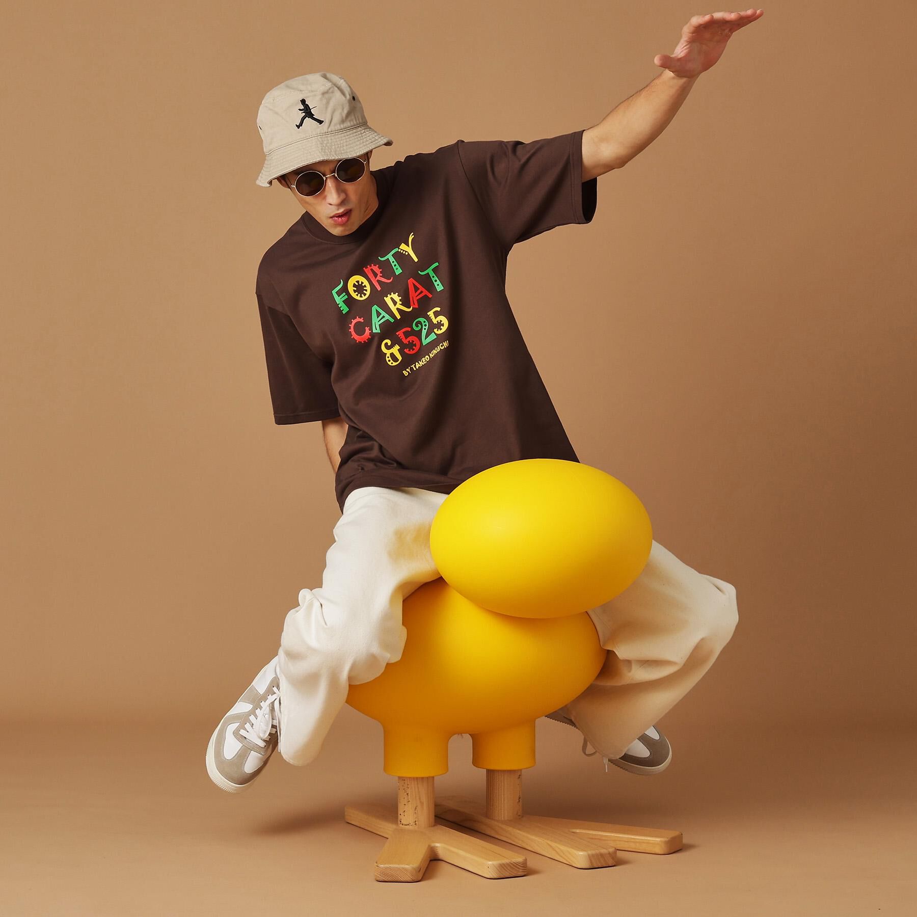 40CARATS&525「【Sサイズ～】レゲエ調プリント半袖Tシャツ」|Tシャツ・カットソー|