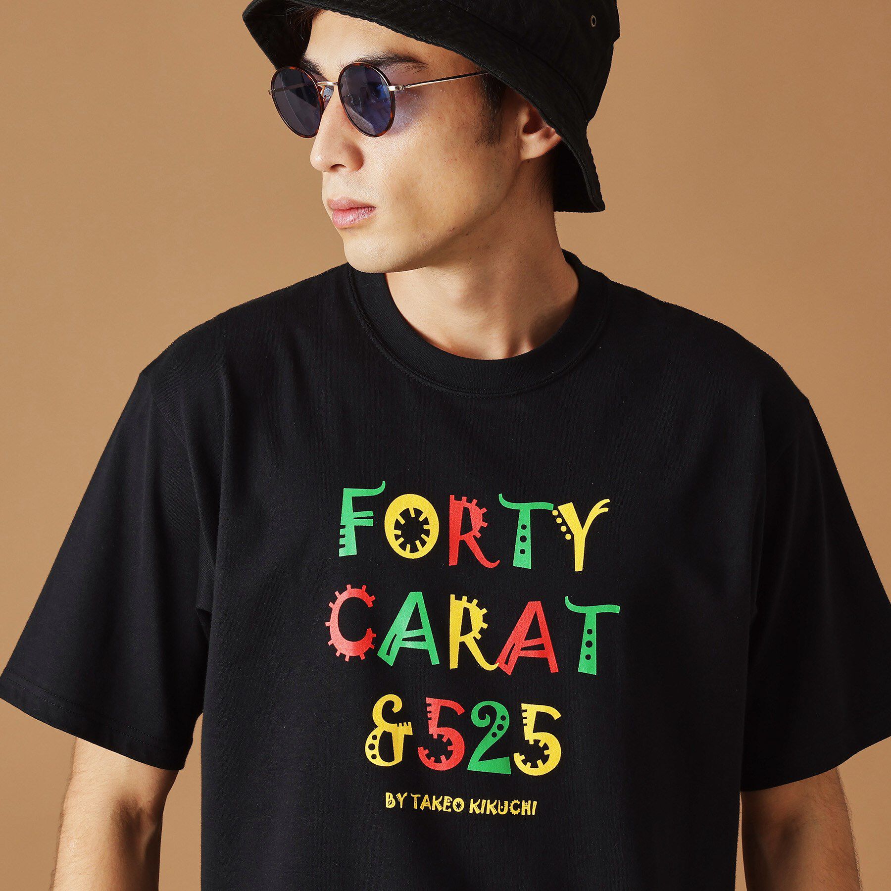 40CARATS&525「【Sサイズ～】レゲエ調プリント半袖Tシャツ」|Tシャツ・カットソー|