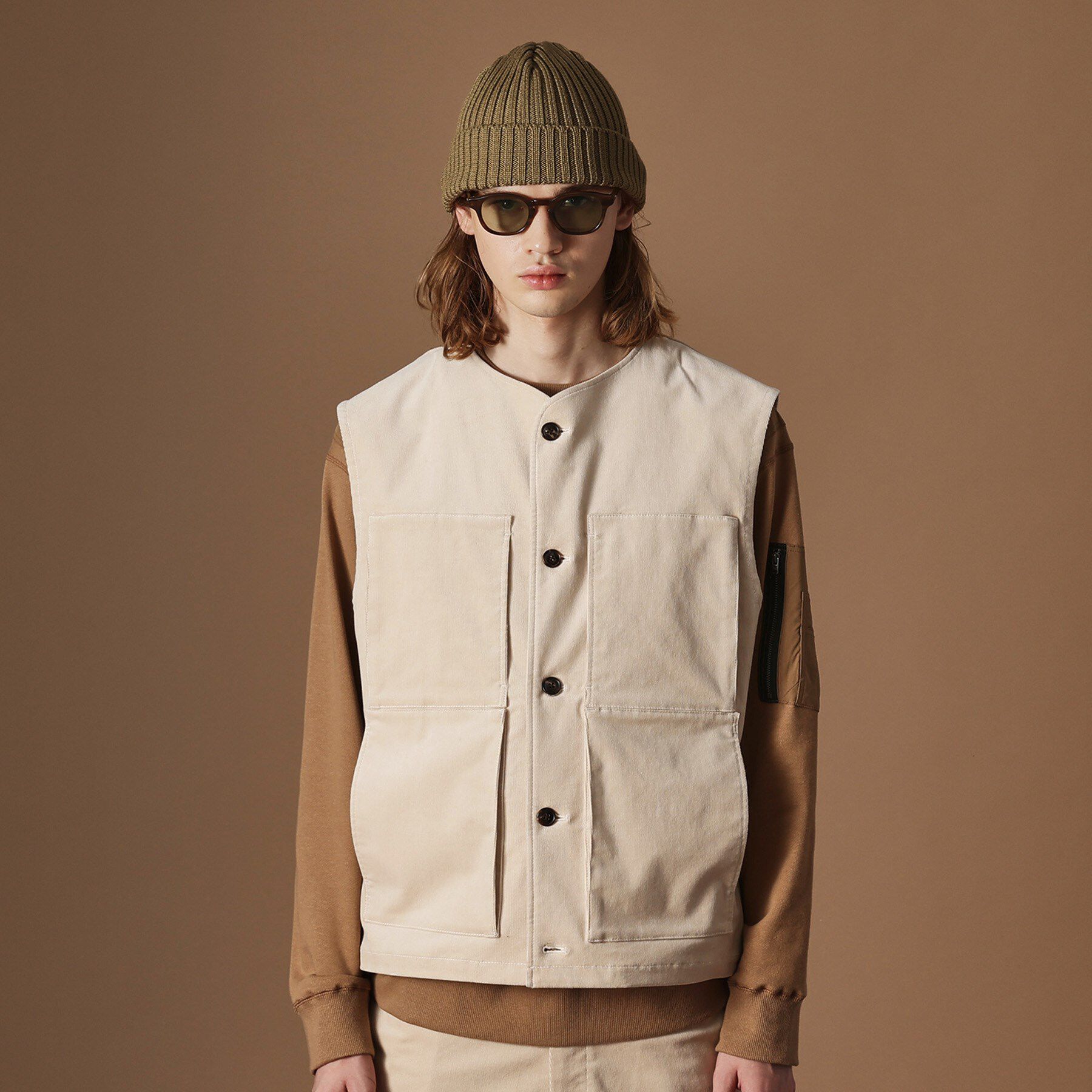 40CARATS&525「【Sサイズ～】コーデュロイ4パッチポケットヴェスト」|ベスト・ジレ|