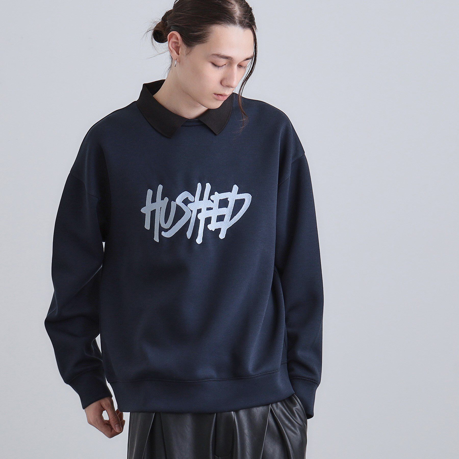 tk.TAKEO KIKUCHI「レタードエンブロレイヤーカラーカットソー」|パーカー|