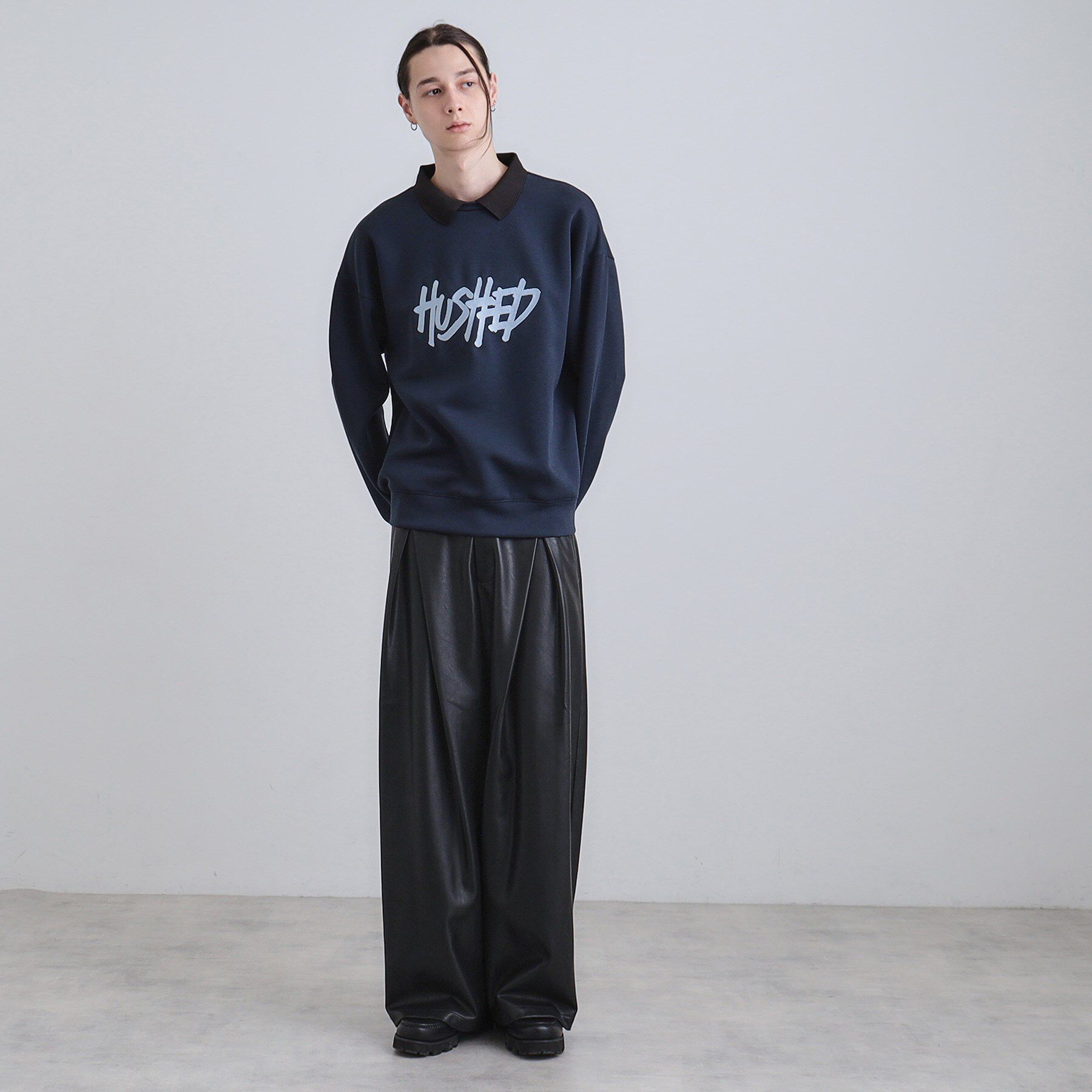 tk.TAKEO KIKUCHI「レタードエンブロレイヤーカラーカットソー」|パーカー|