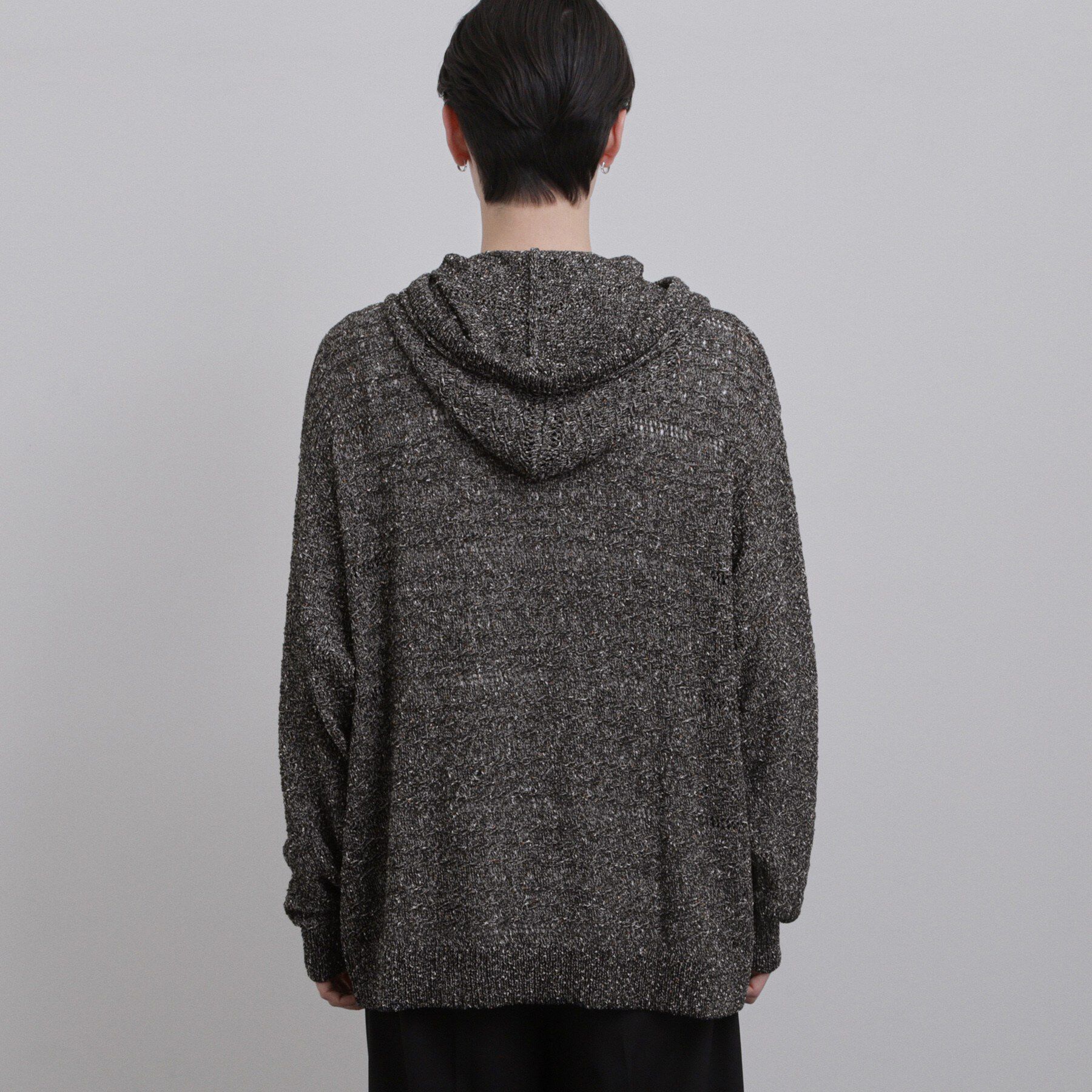 tk.TAKEO KIKUCHI「パターンドメッシュニットパーカー」|ニット・セーター|
