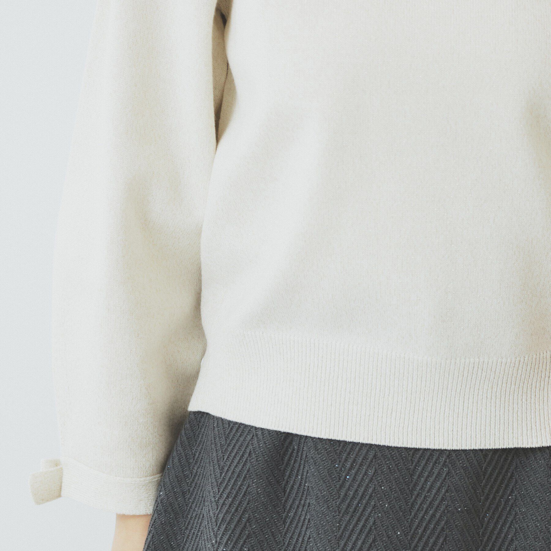 index「ラメリボンスリーブ二ット【洗濯機洗い可/抗ピル】」|ニット・セーター|