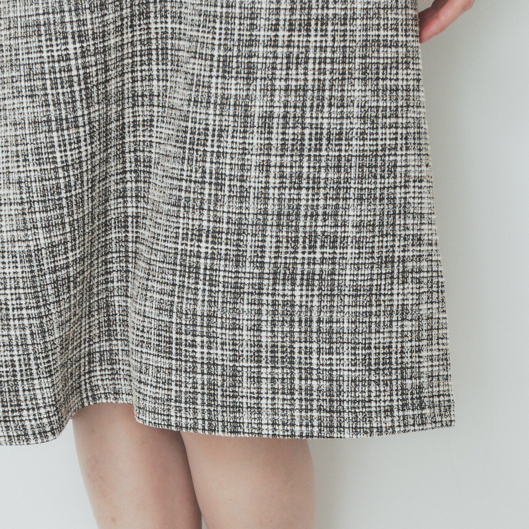 index「ストレッチラメツイードワンピース【洗濯機洗い可】」|ワンピース|