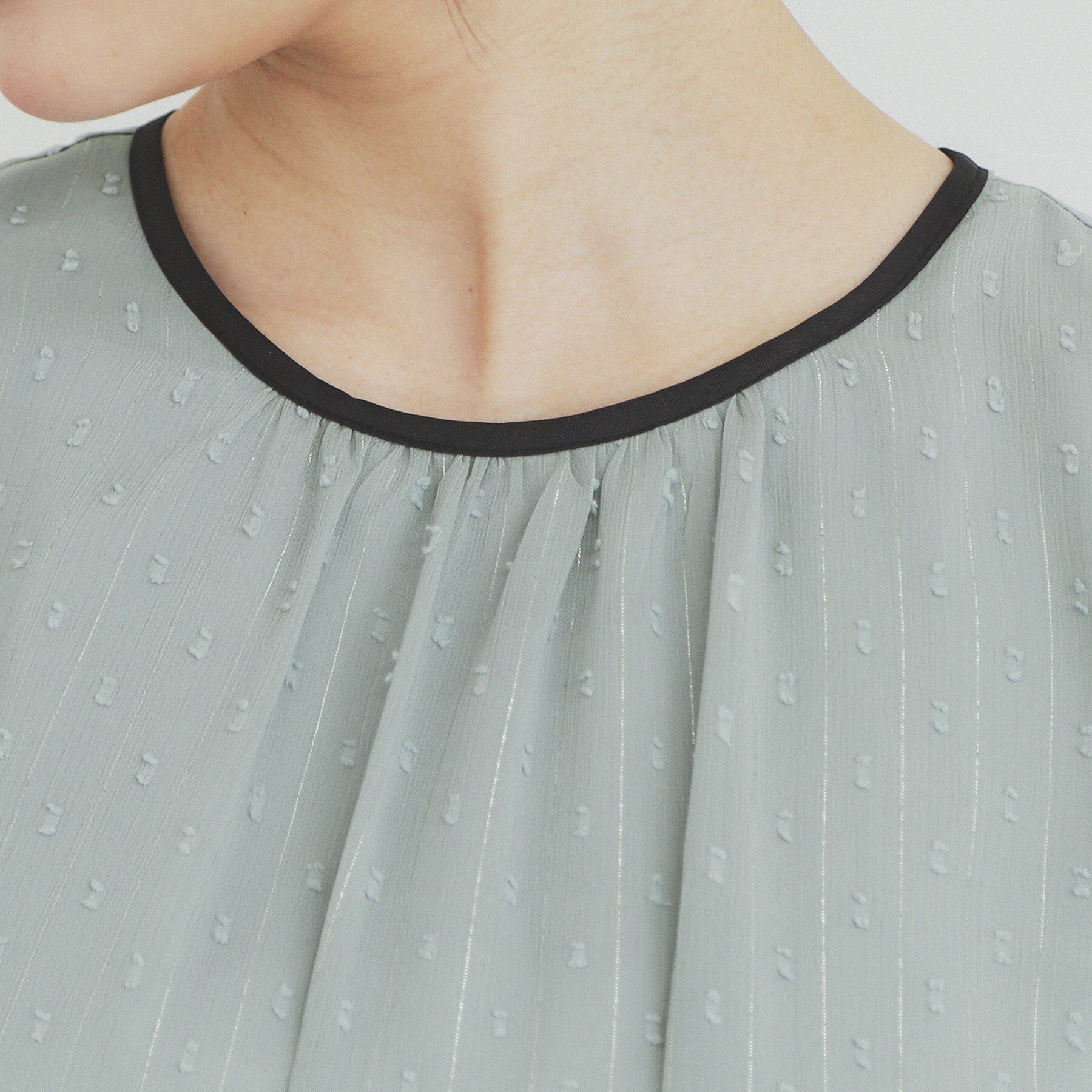 index「フィット＆フレアバイカラーワンピース【洗濯機洗い可/イージーアイロン】」|ワンピース|