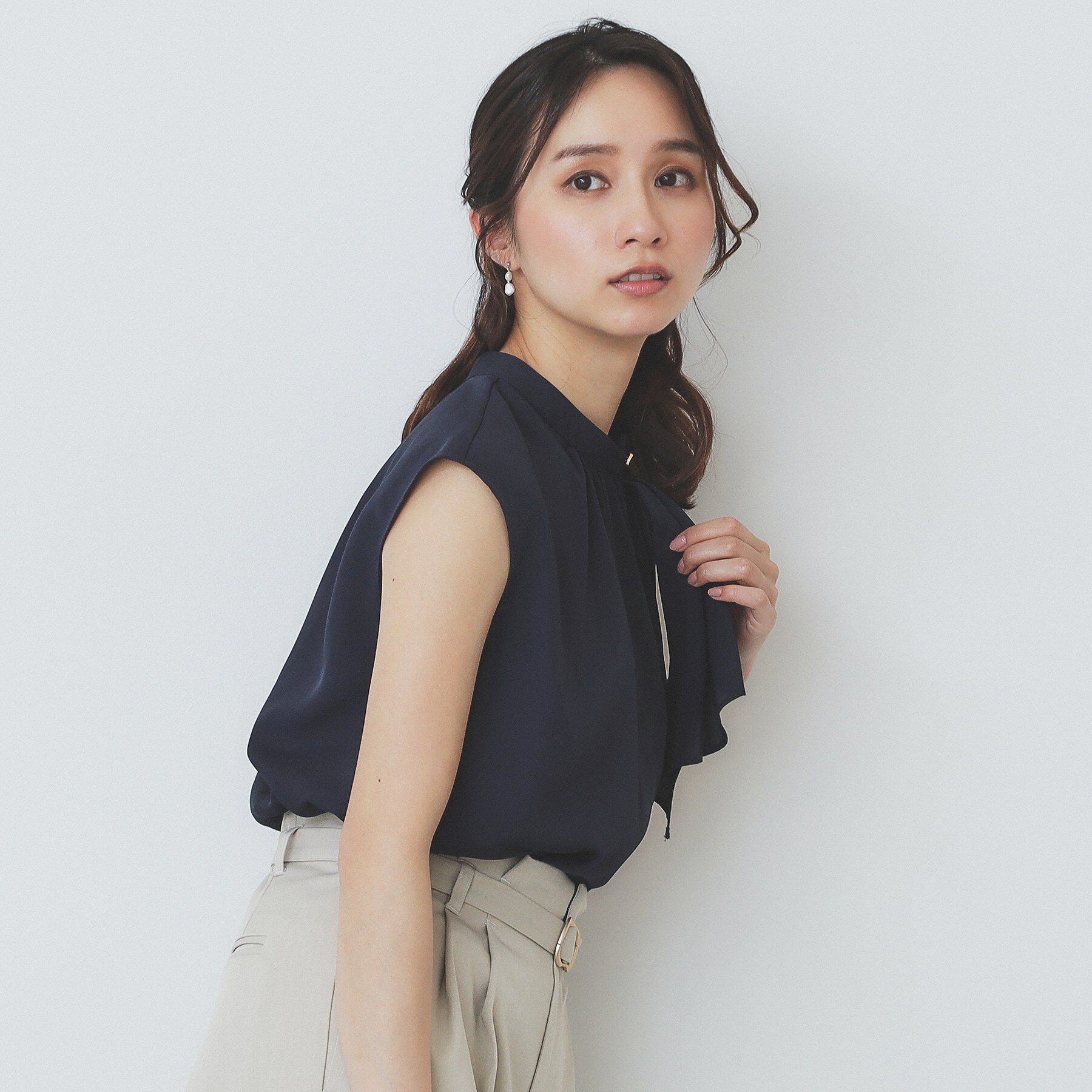 index「アシンメトリーボウタイブラウス【洗濯機洗い可】」|シャツ・ブラウス|