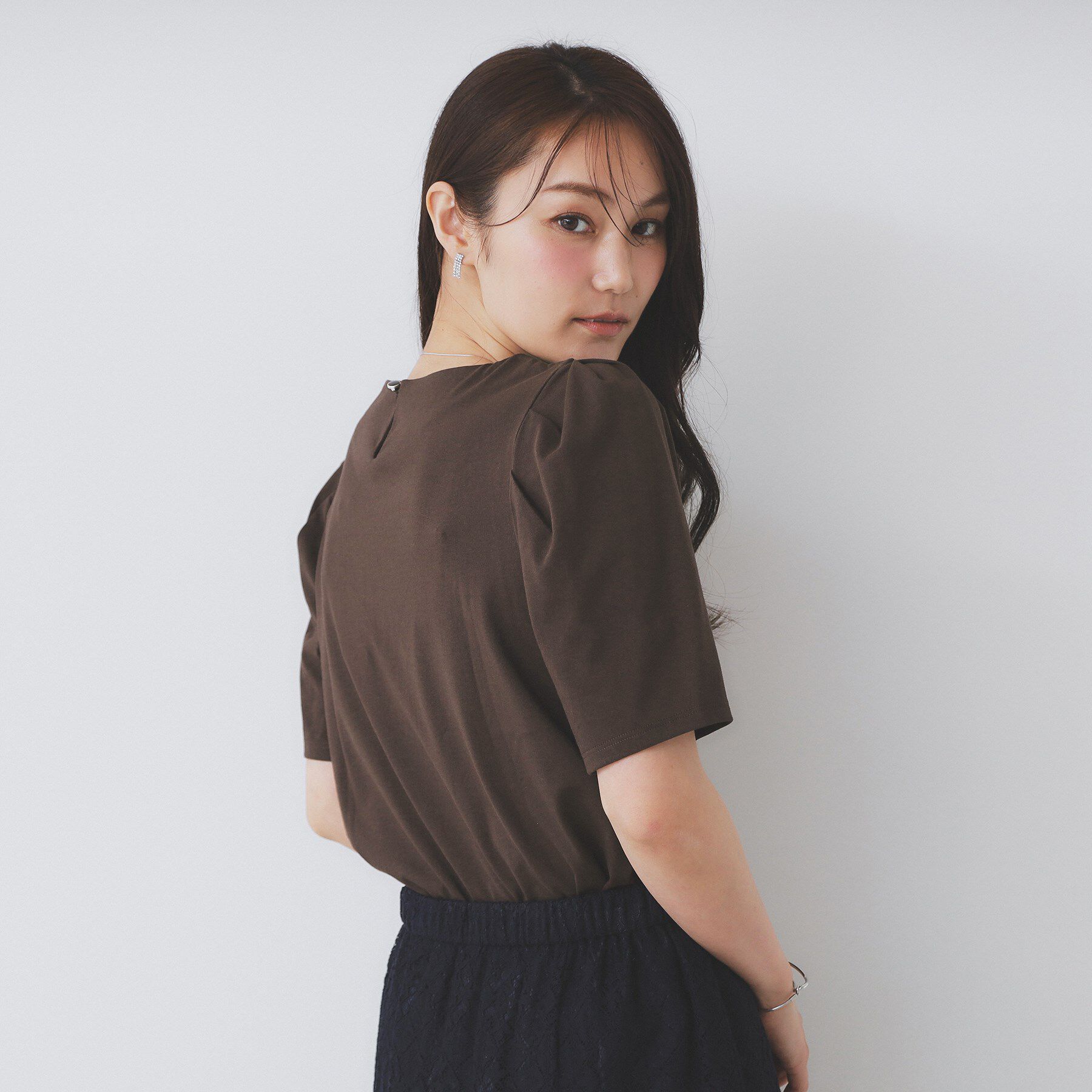 index「《7色展開/XS-LLサイズ》多機能タックスリーブトップス【汗ジミ防止/吸水速乾/接触冷感/UVケア」|Tシャツ・カットソー|