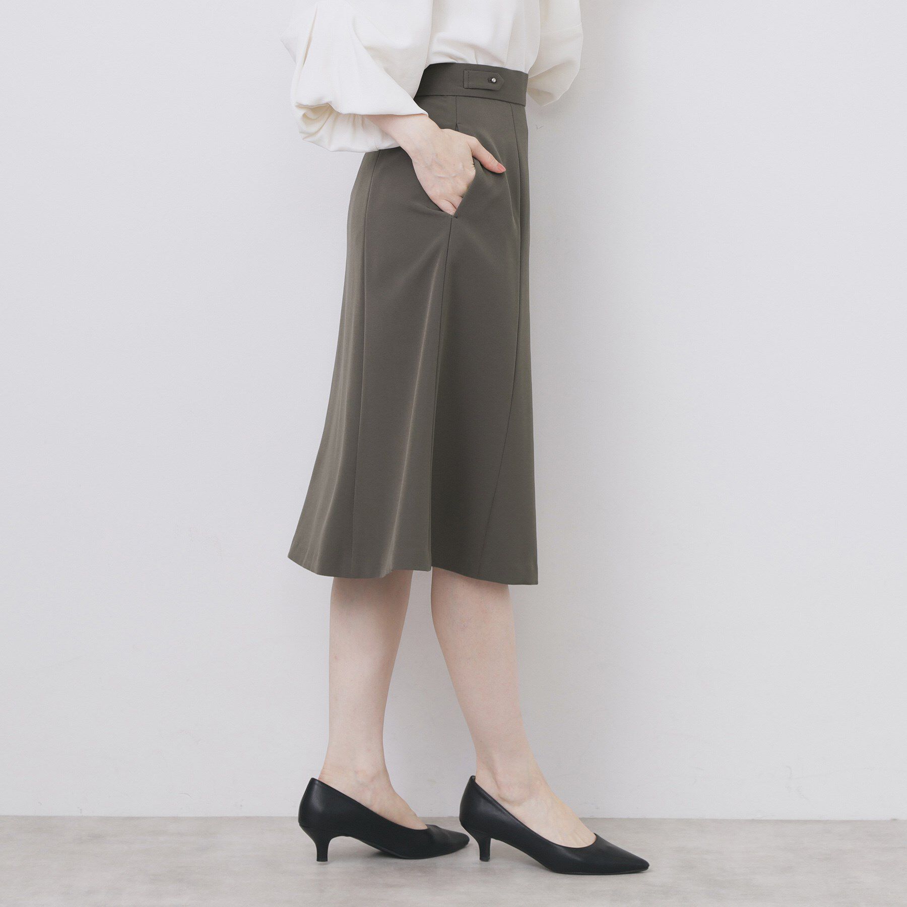 index「ストレッチフレアスカート/セットアップ対応【洗濯機洗い可/イージーアイロン/防シワ】」|スカート|