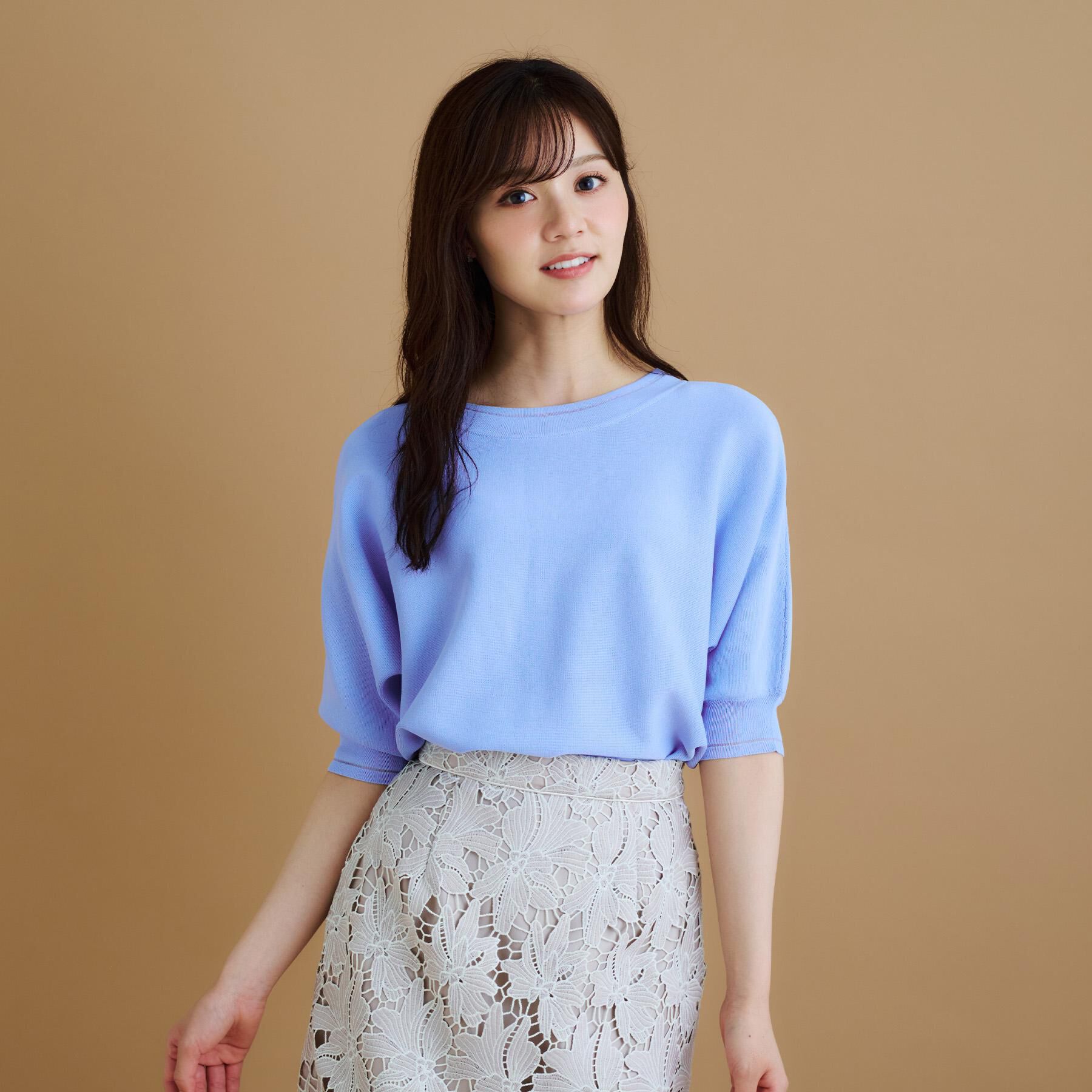 index「《5色展開》前後2WAY ドルマンスリーブニット【UVケア/抗ピル/洗濯機洗い可】」|ニット・セーター|