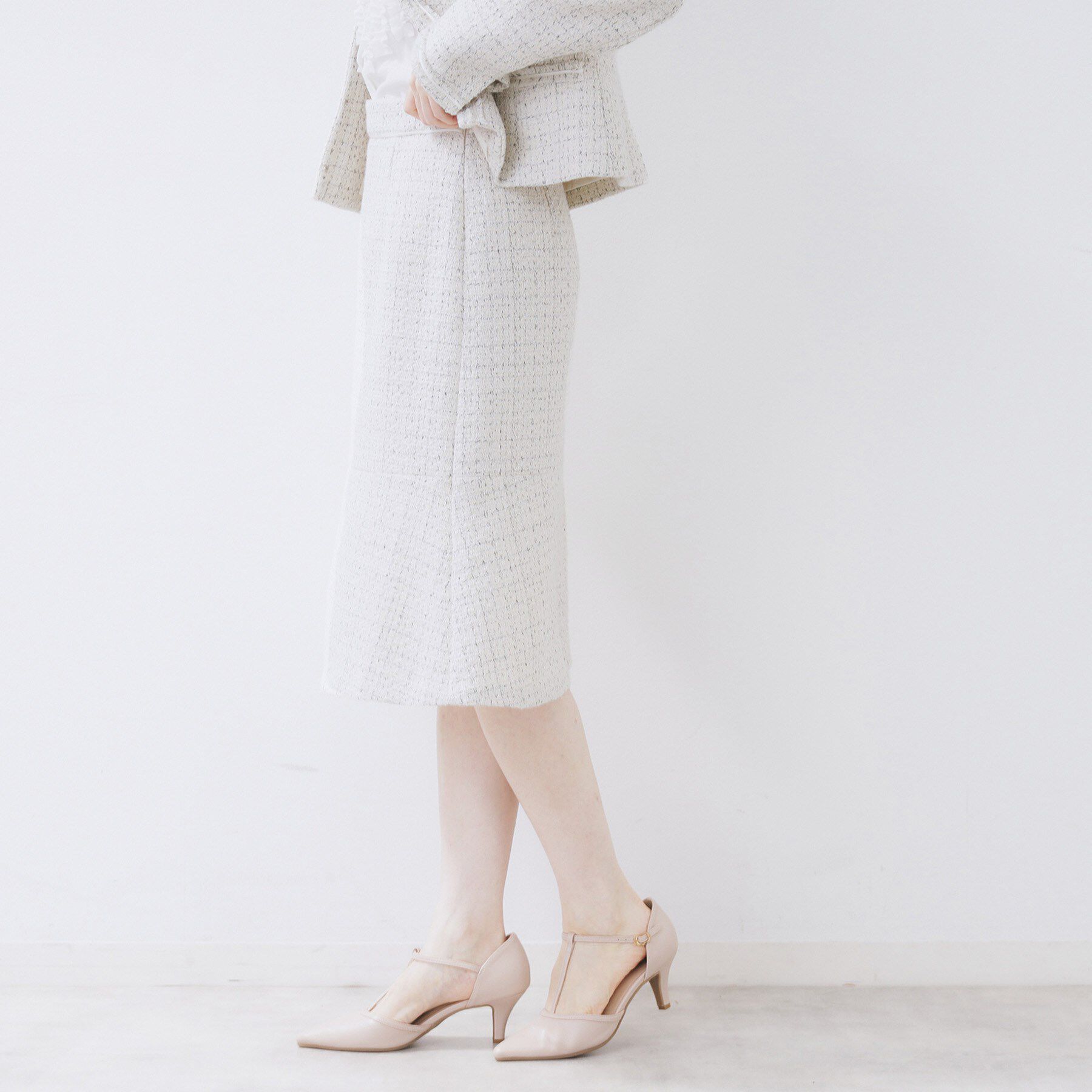 index「《通勤/セットアップ可》フレアツイードスカート【洗濯機OK】」|スカート|