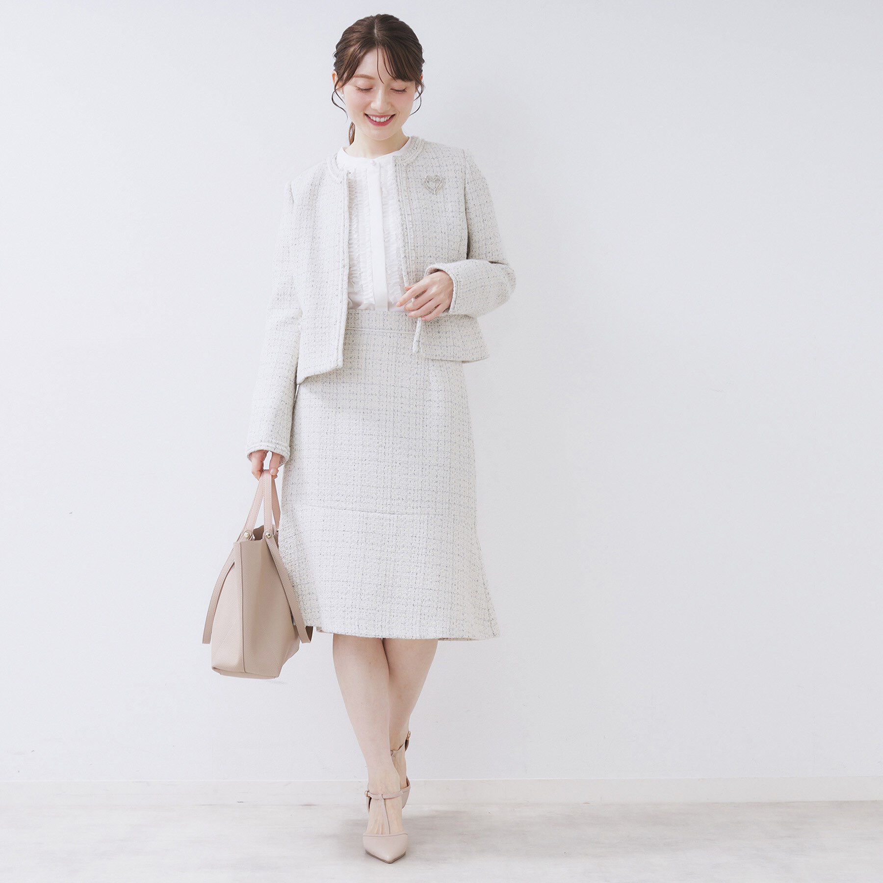 index「《通勤/セットアップ可》フレアツイードスカート【洗濯機OK】」|スカート|