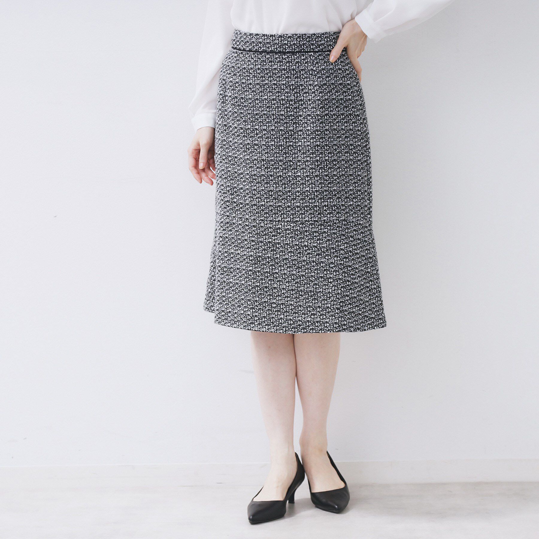 index「《通勤/セットアップ可》フレアツイードスカート【洗濯機OK】」|スカート|