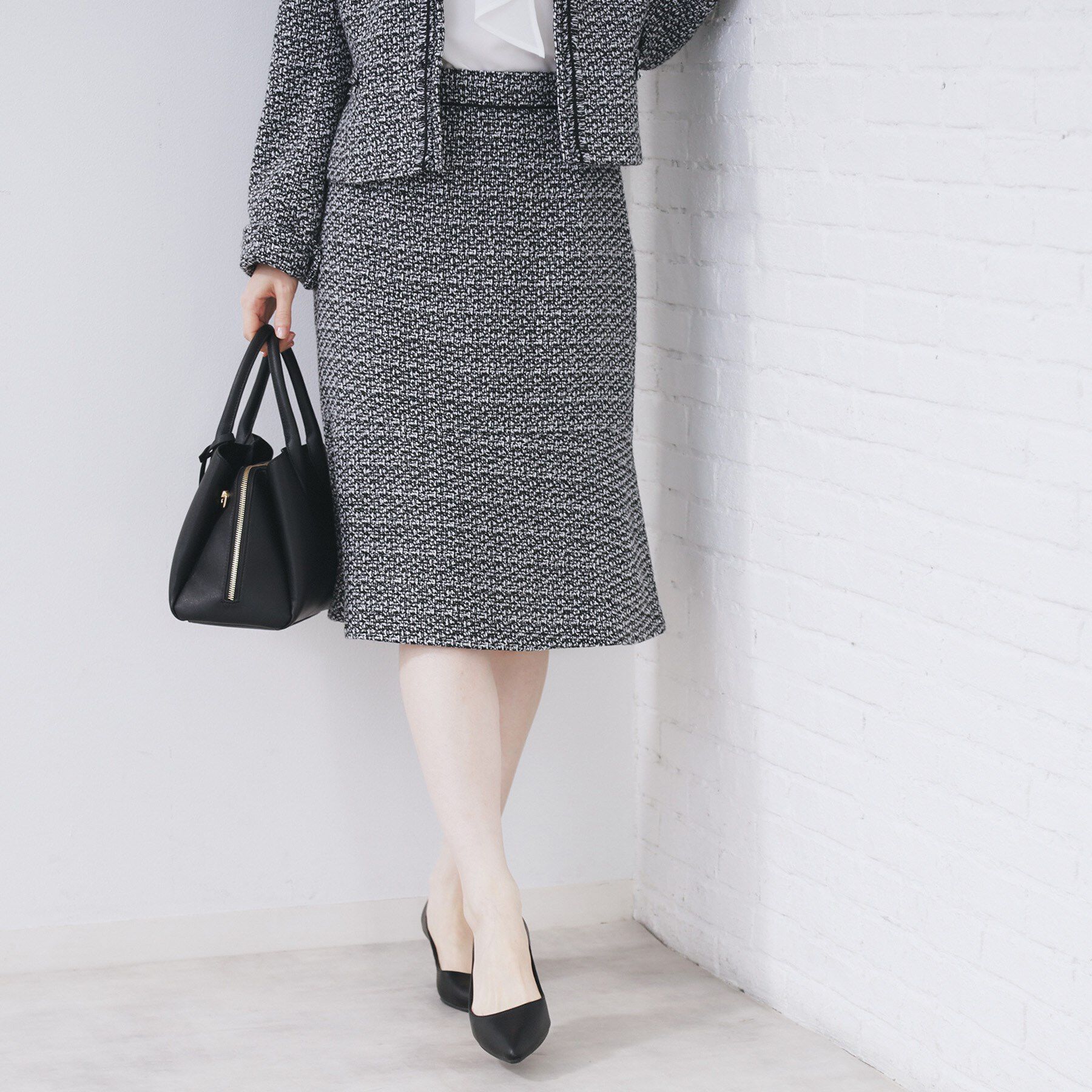 index「《通勤/セットアップ可》フレアツイードスカート【洗濯機OK】」|スカート|