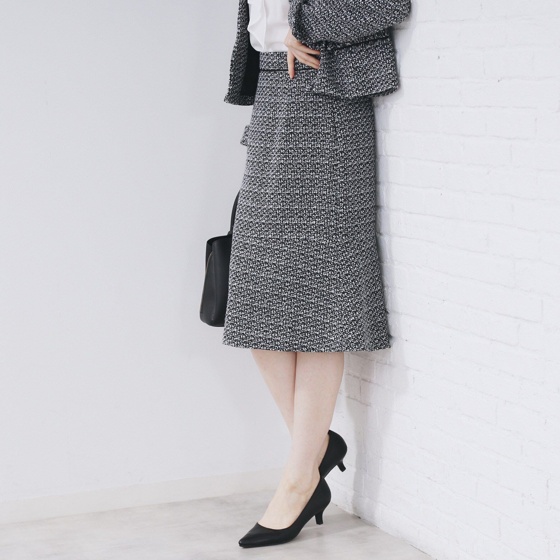 index「《通勤/セットアップ可》フレアツイードスカート【洗濯機OK】」|スカート|
