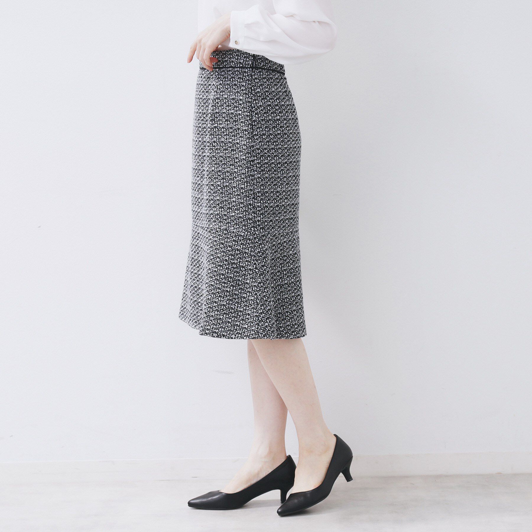 index「《通勤/セットアップ可》フレアツイードスカート【洗濯機OK】」|スカート|