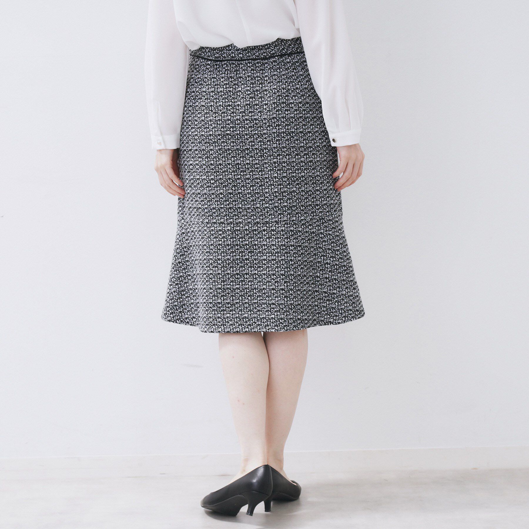 index「《通勤/セットアップ可》フレアツイードスカート【洗濯機OK】」|スカート|